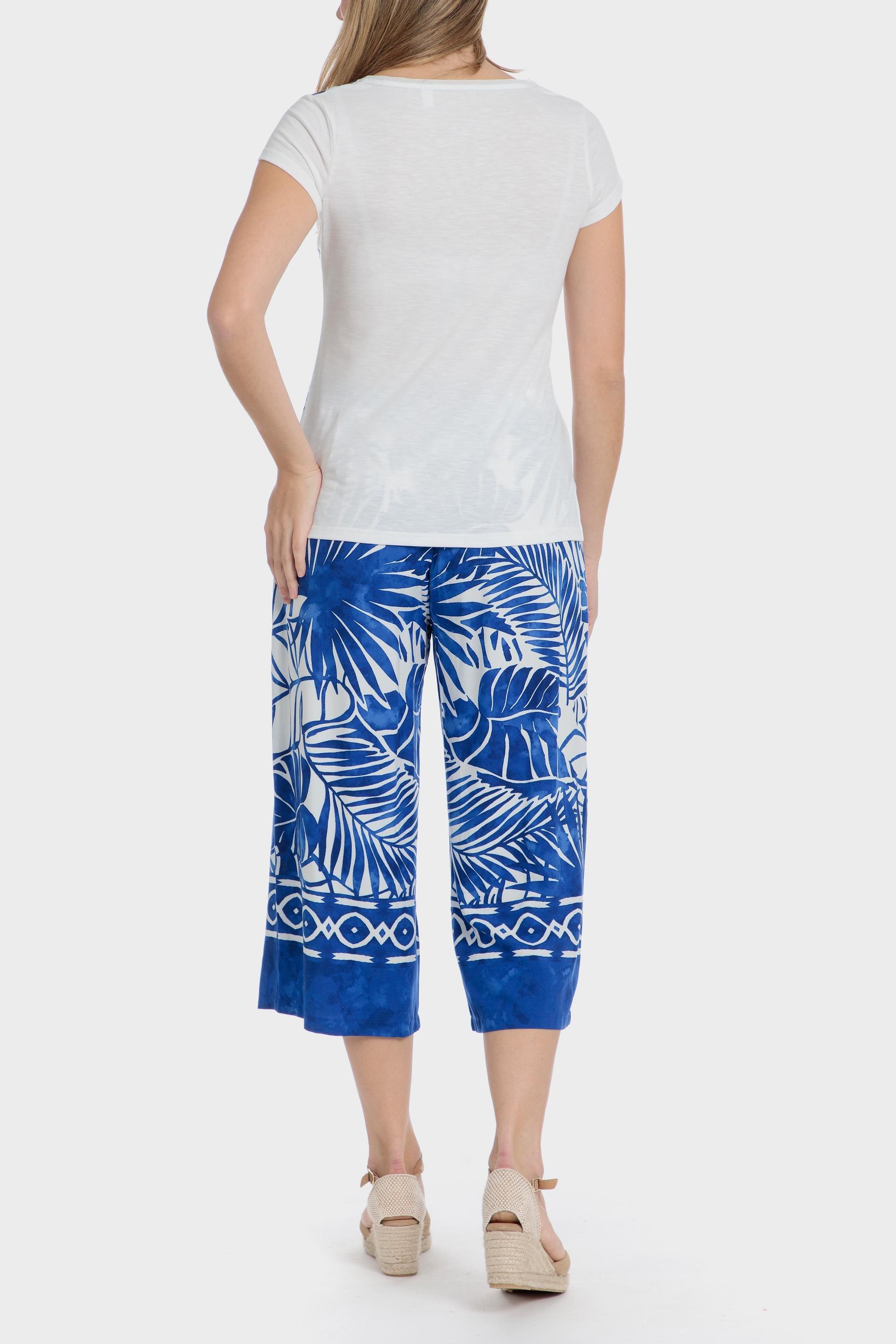 Blue Tropical Print T-Shirt, , large image number 3