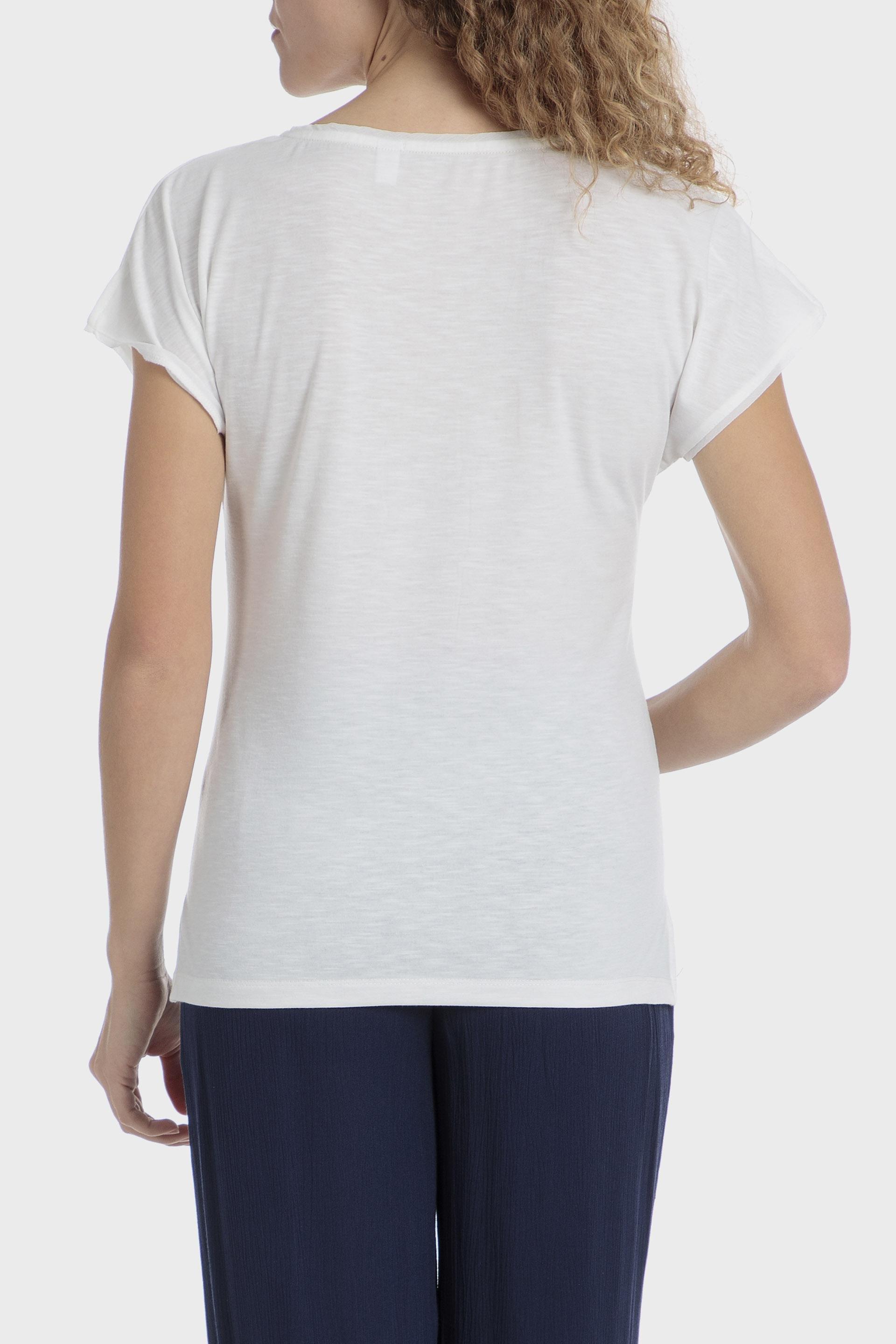 White Floral Rhinestone T-Shirt, , large image number 1