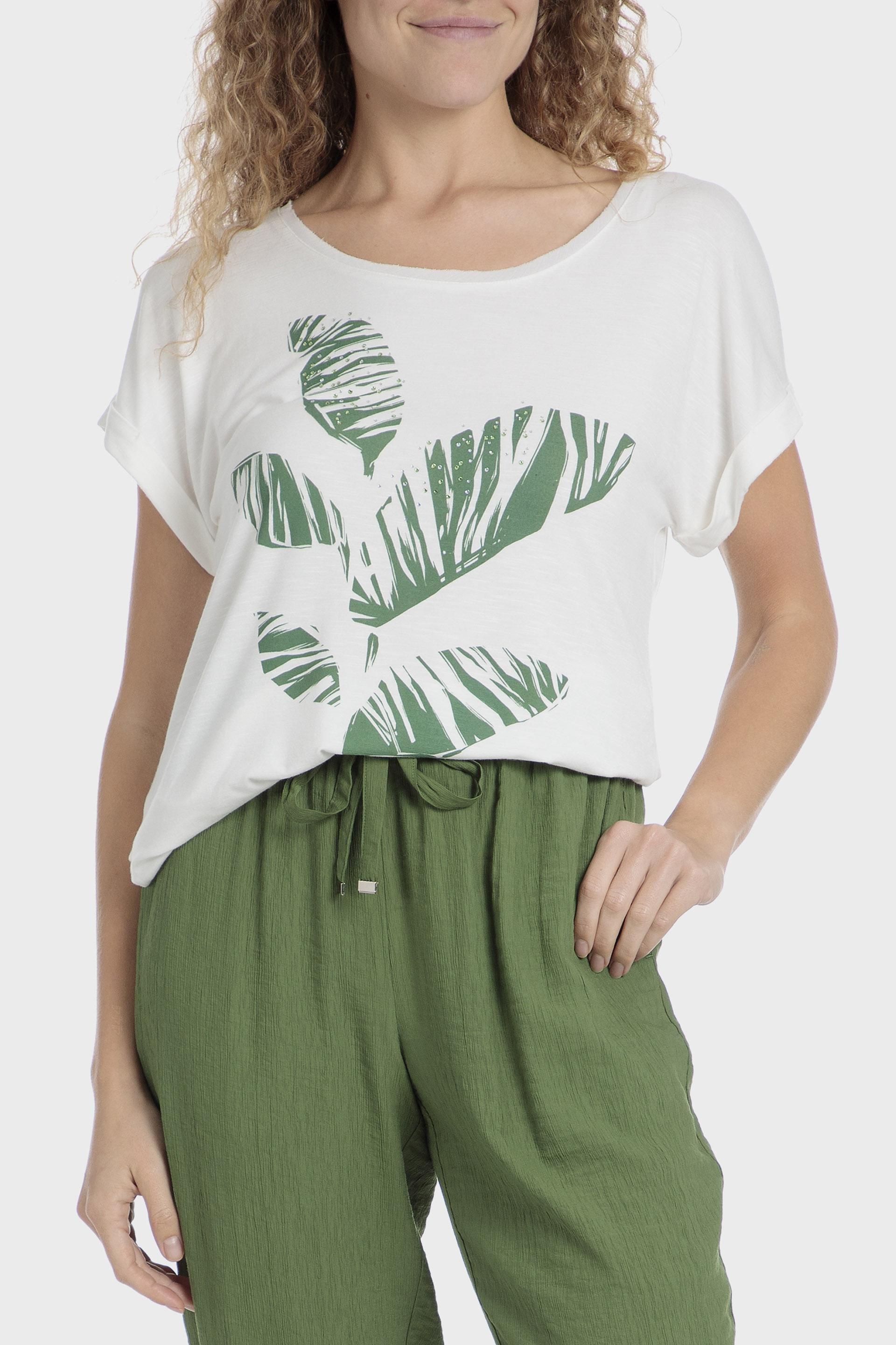 White Printed T-Shirt, , medium