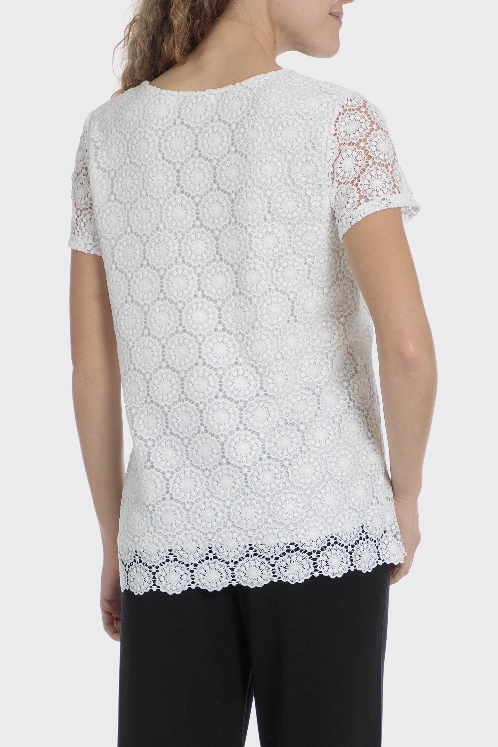 White Crochet Shirt, 3701_232, medium