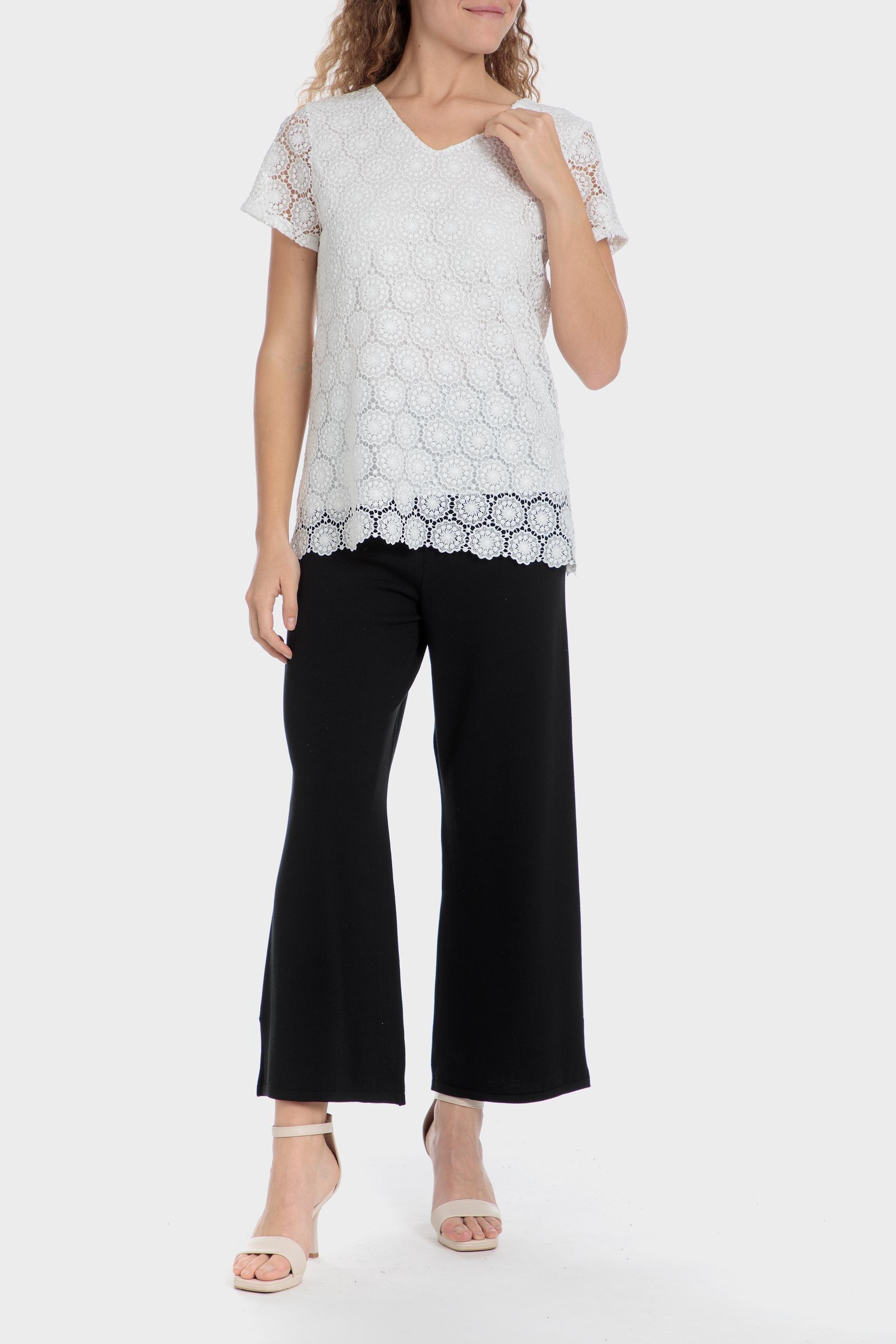 White Crochet Shirt, 3701_232, medium