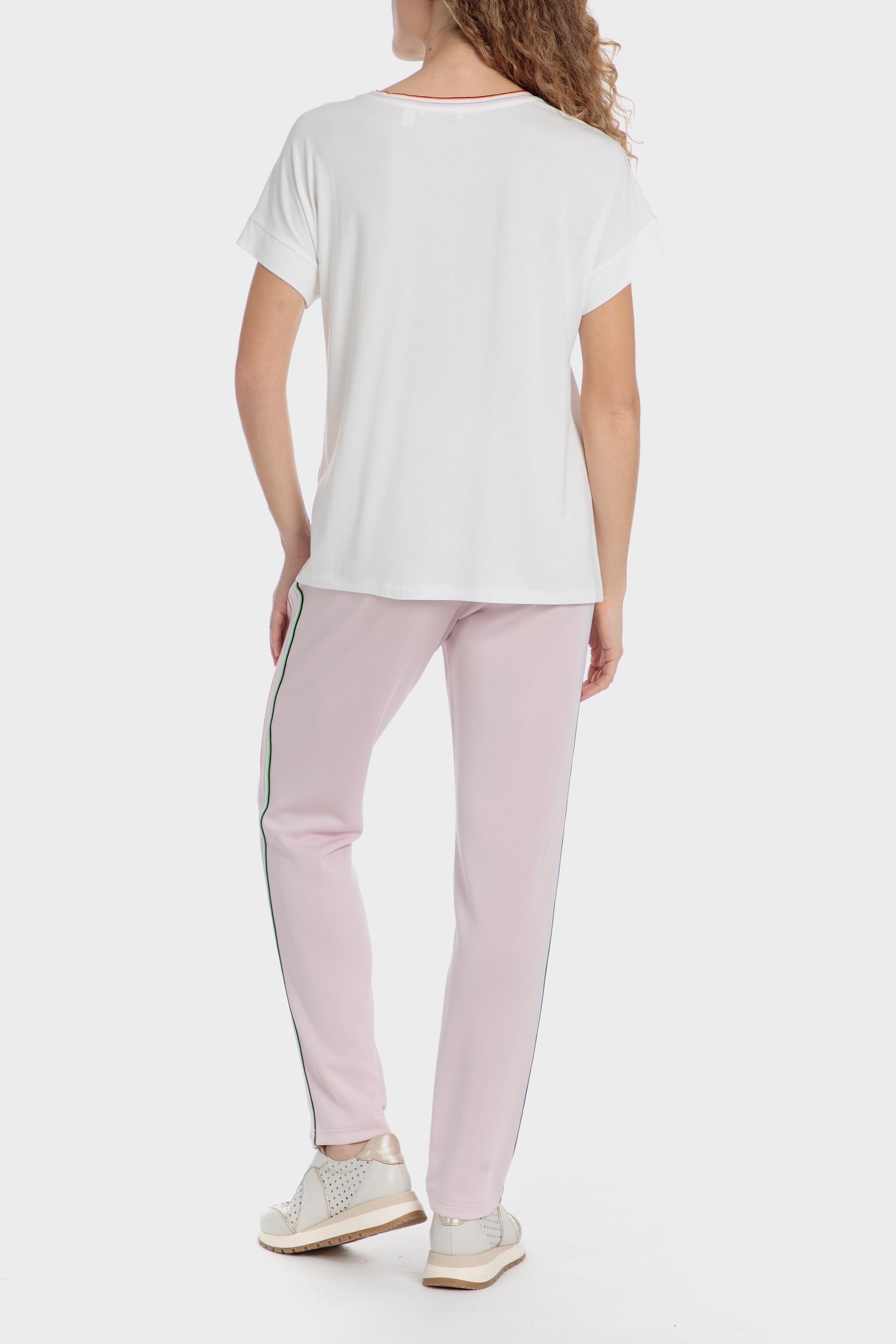 White Logo Print Cropped T-Shirt, , large image number 6