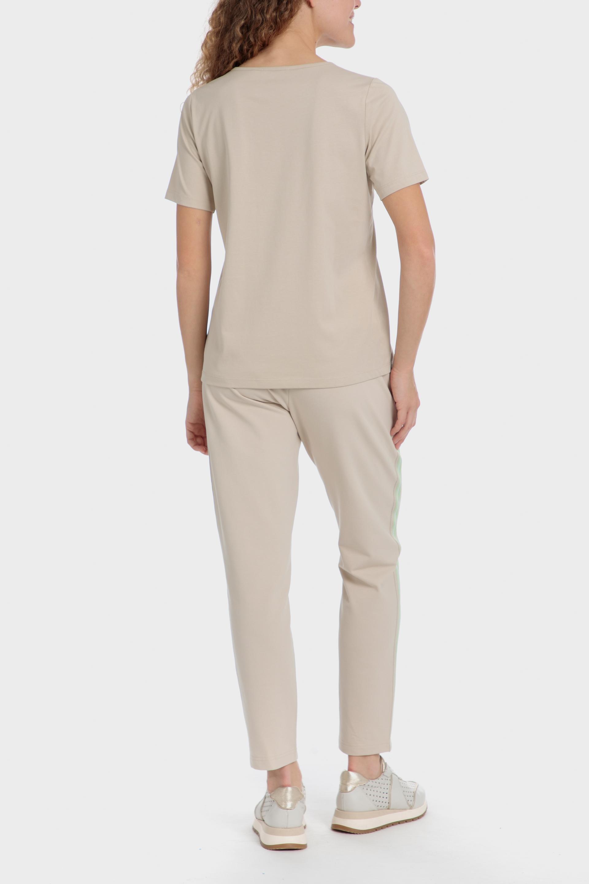 Beige Basic Athleisure T-Shirt, , large image number 5