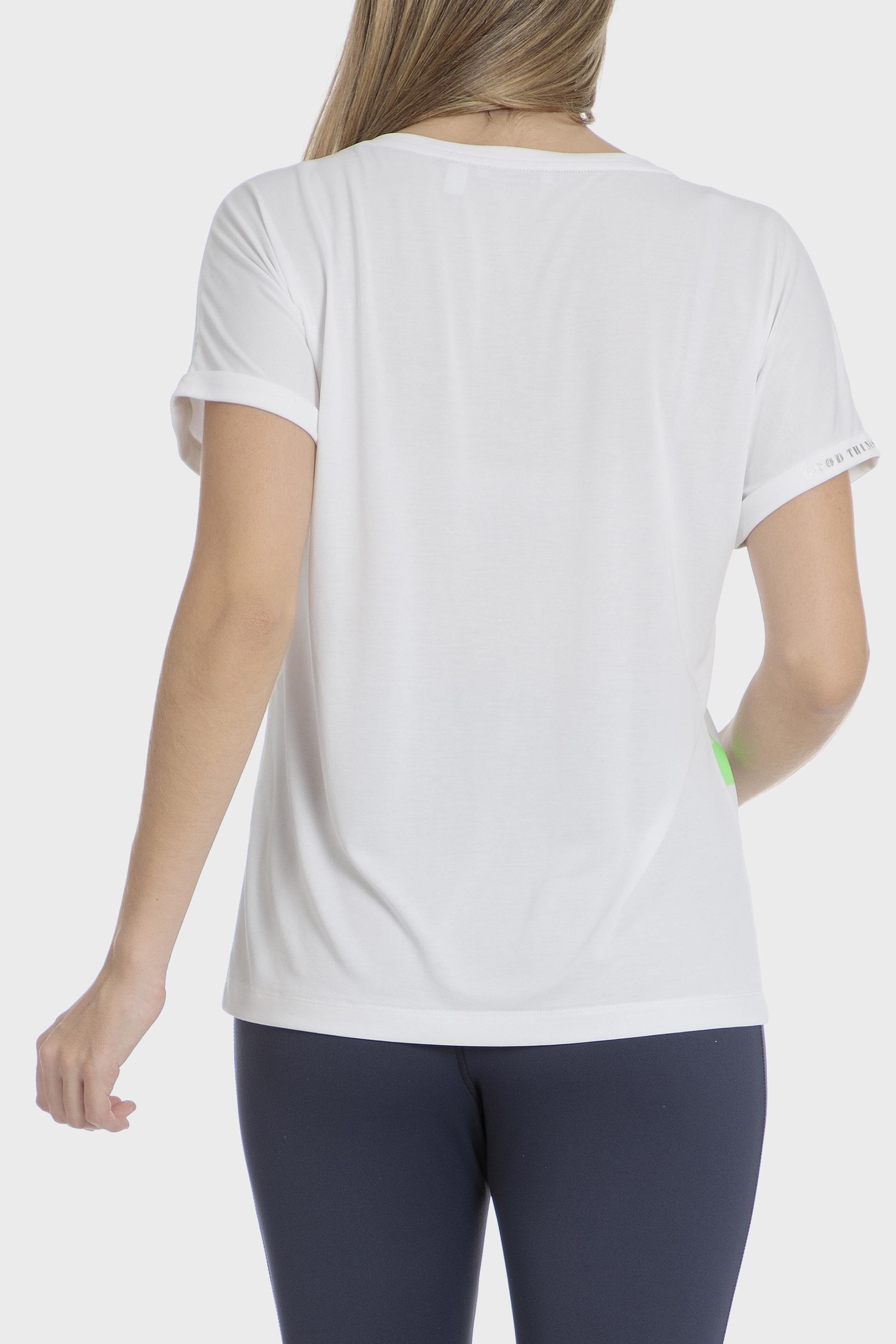 White Printed Casual Athleisure, , large image number 4