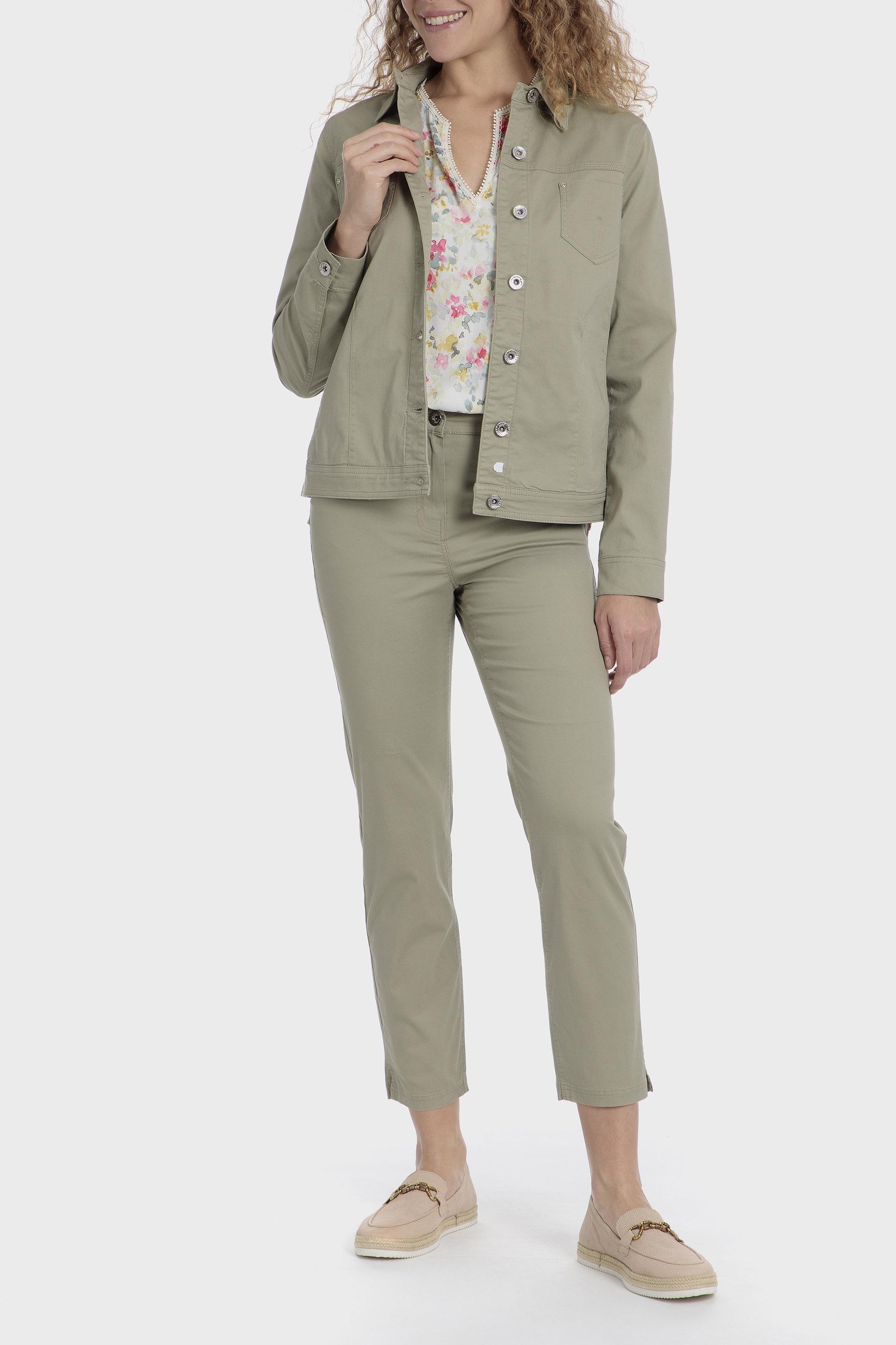 Green Buttoned Jeans Jacket, , large image number 2