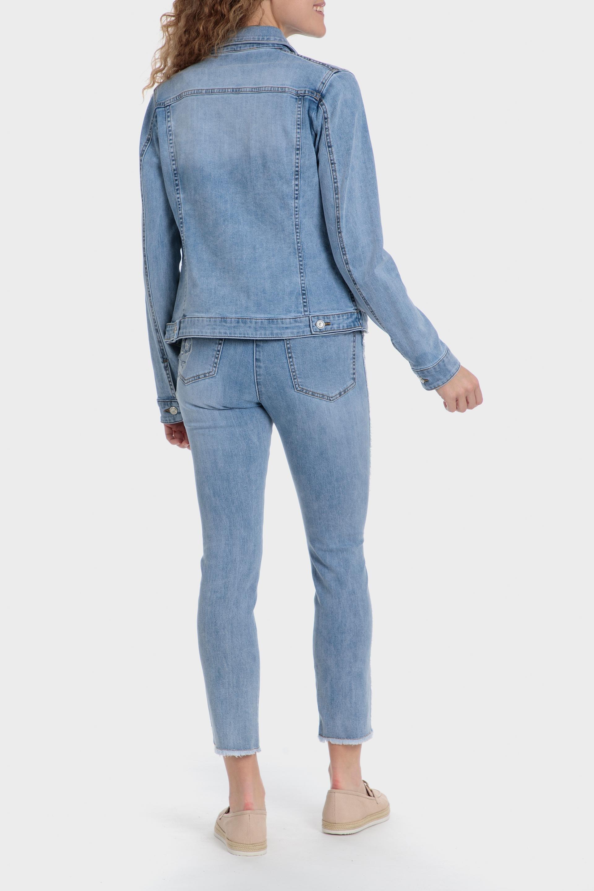 Blue Denim Pearls Jacket, , large image number 5