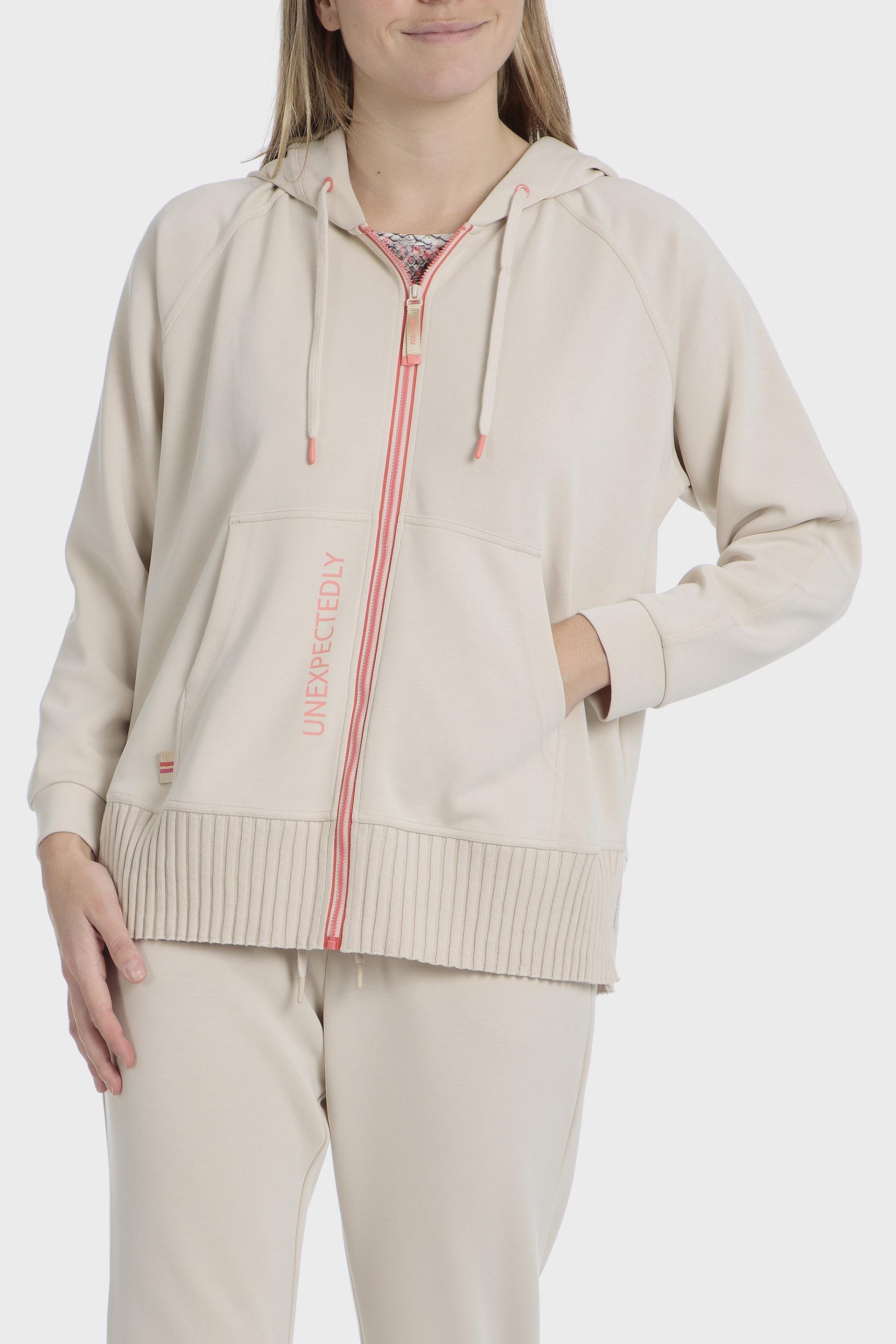 Beige Hooded Sports Jacket, 3701_126, medium