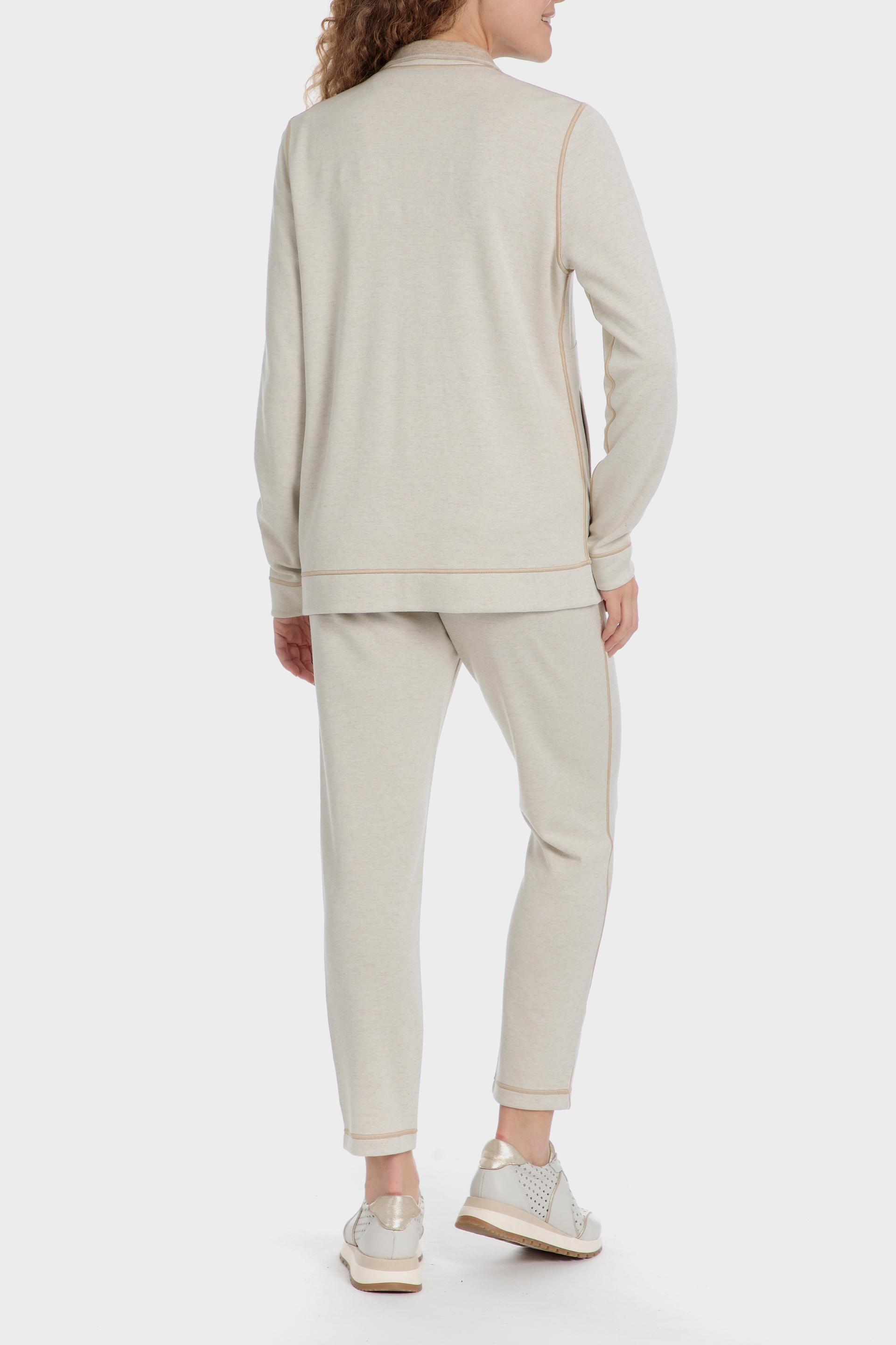 Beige Full Zipper Pullover, , large image number 3