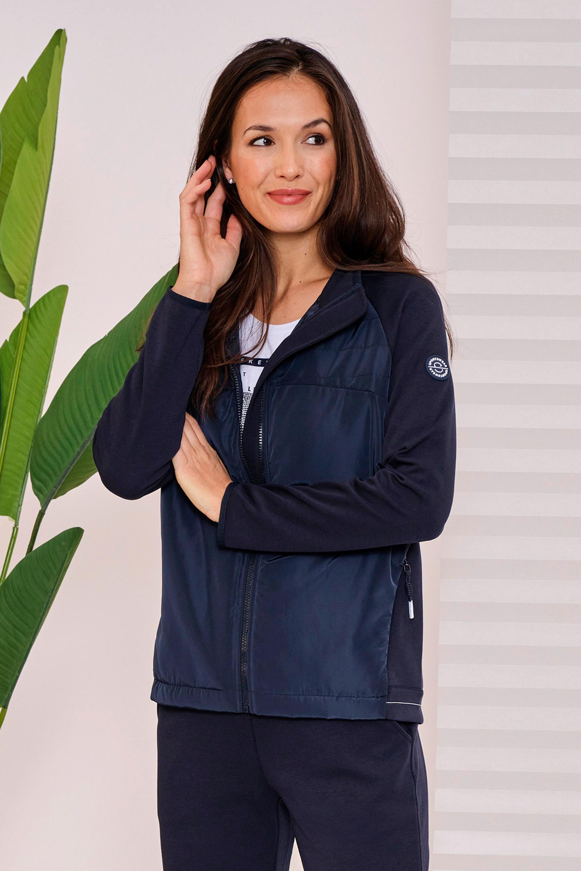 Navy Plain Casual Jacket, , large image number 0