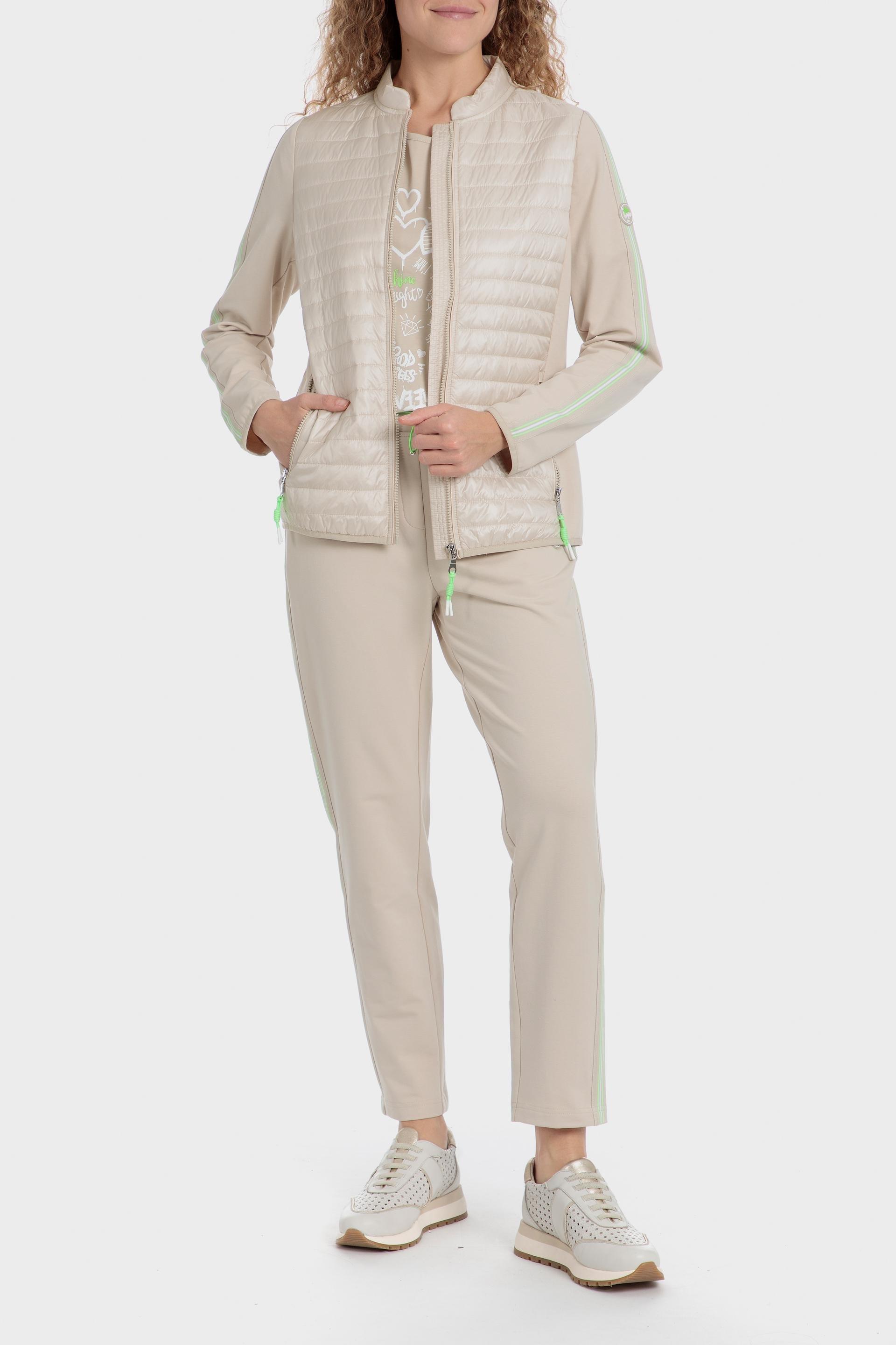 Cream Padded Jacket, , large image number 2