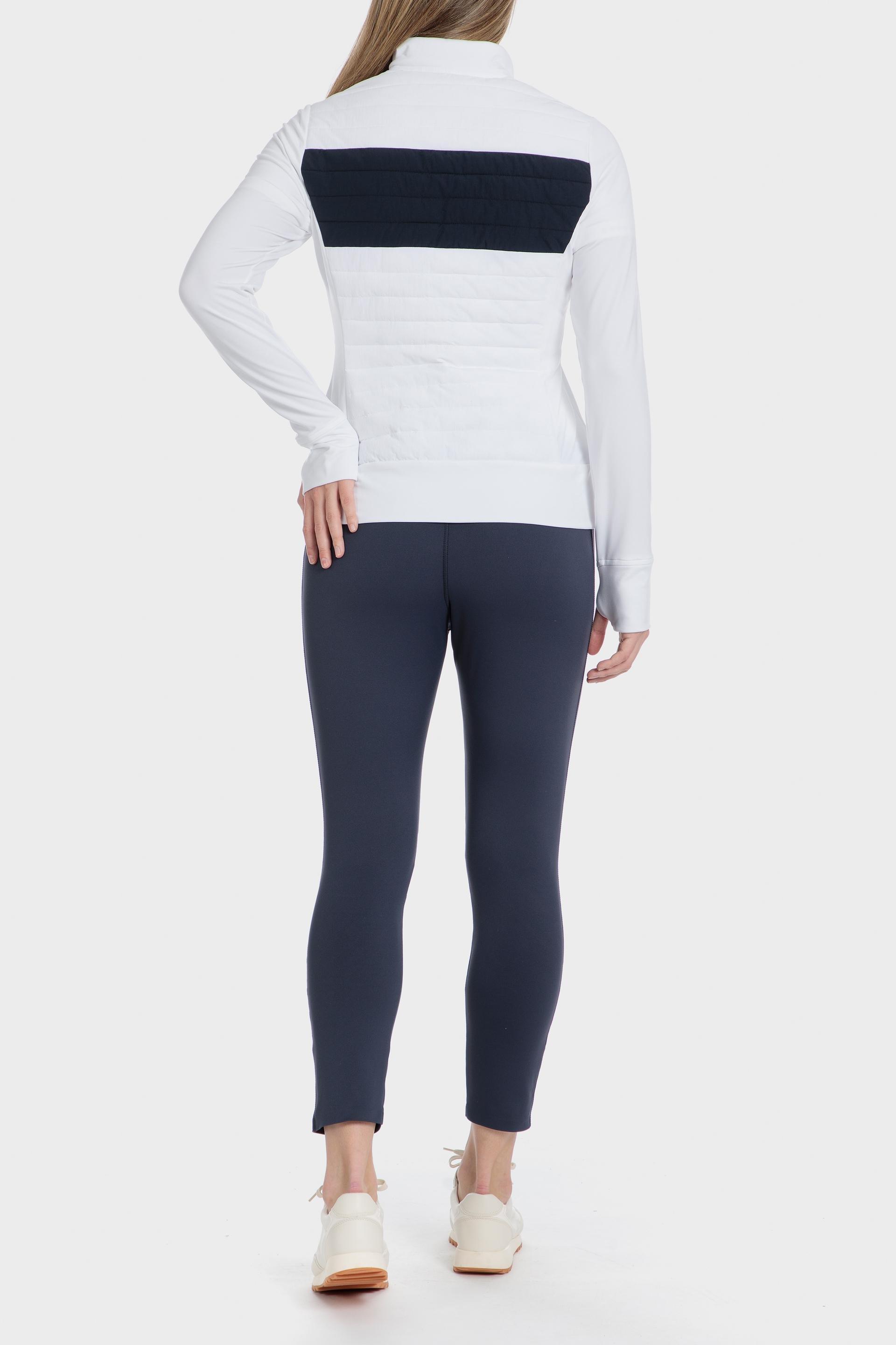 White Chevron Quilted Sweatshirt, , large image number 4