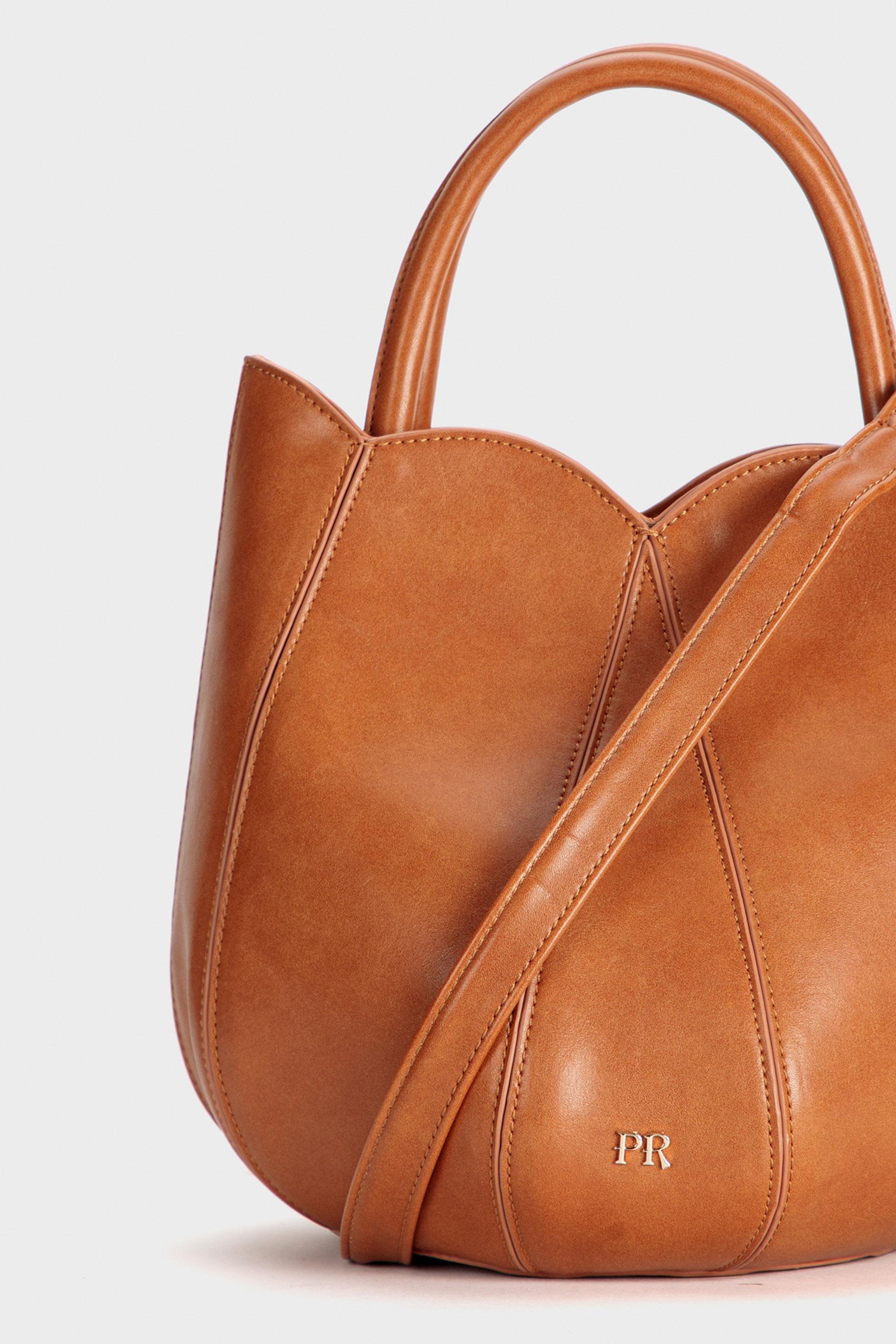 حقيبة من الجلد، برتقالي, Beige Camel, large image number 1