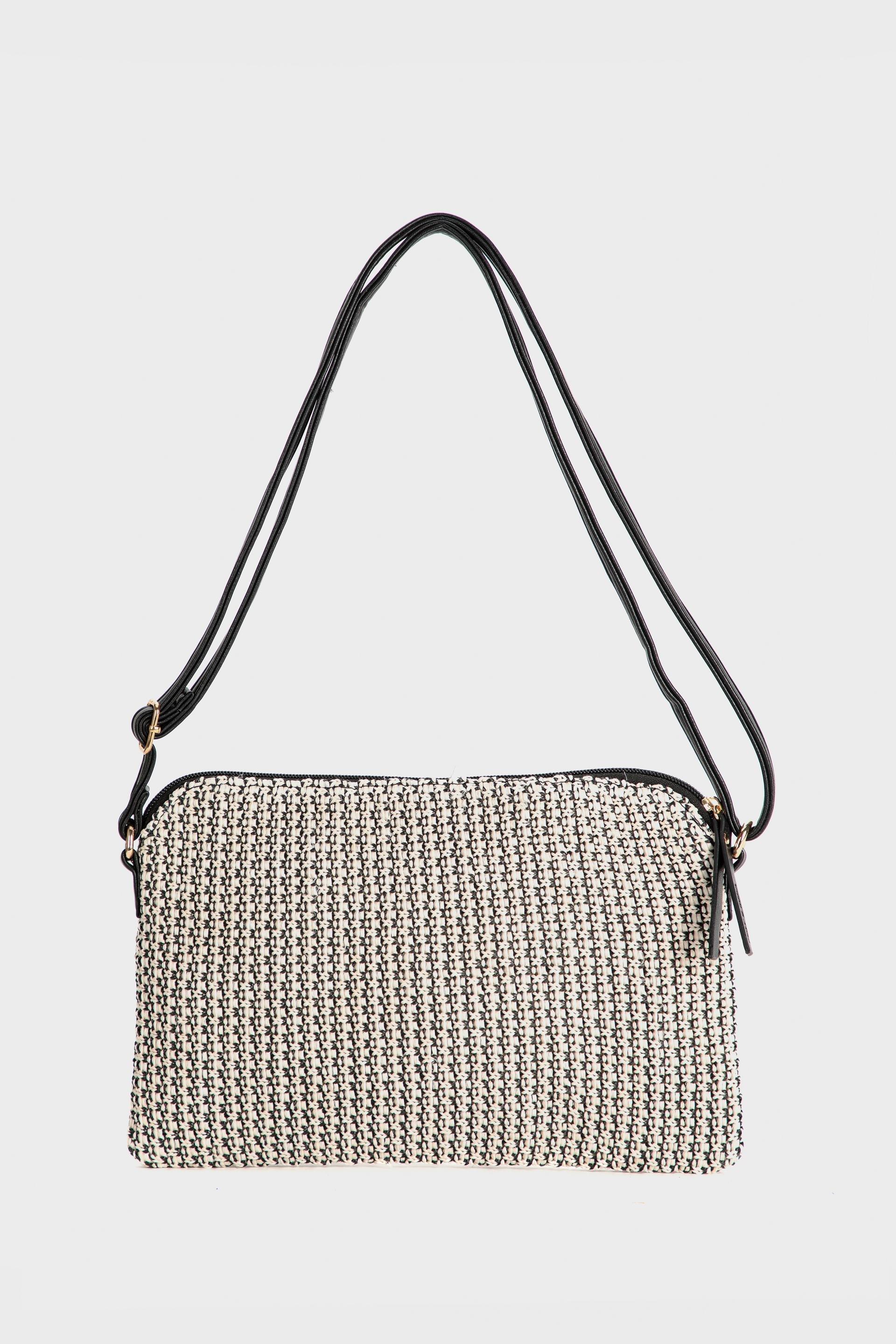 Silver Textured Handbag, , medium