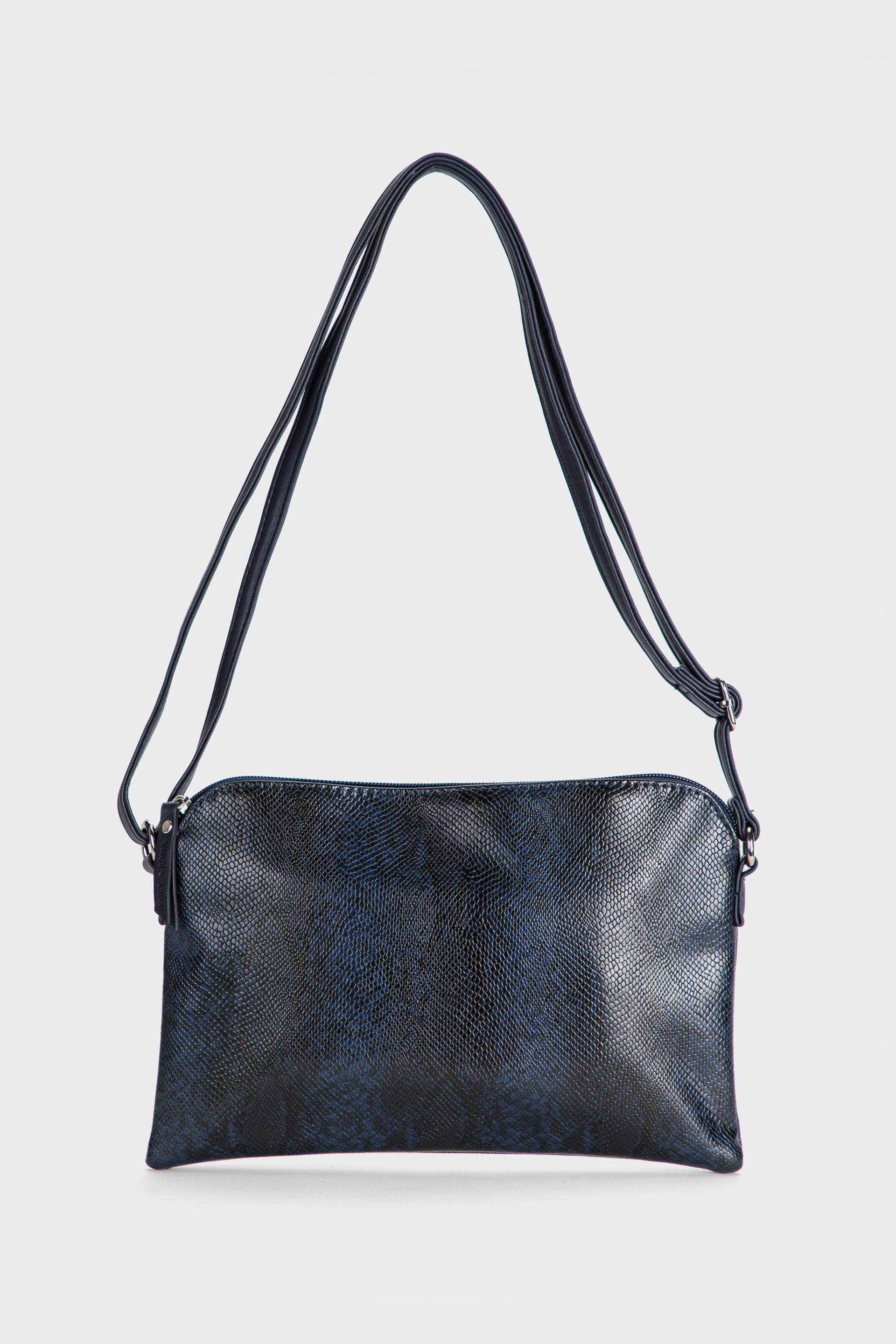 Navy Textured Handmade Bag, , medium