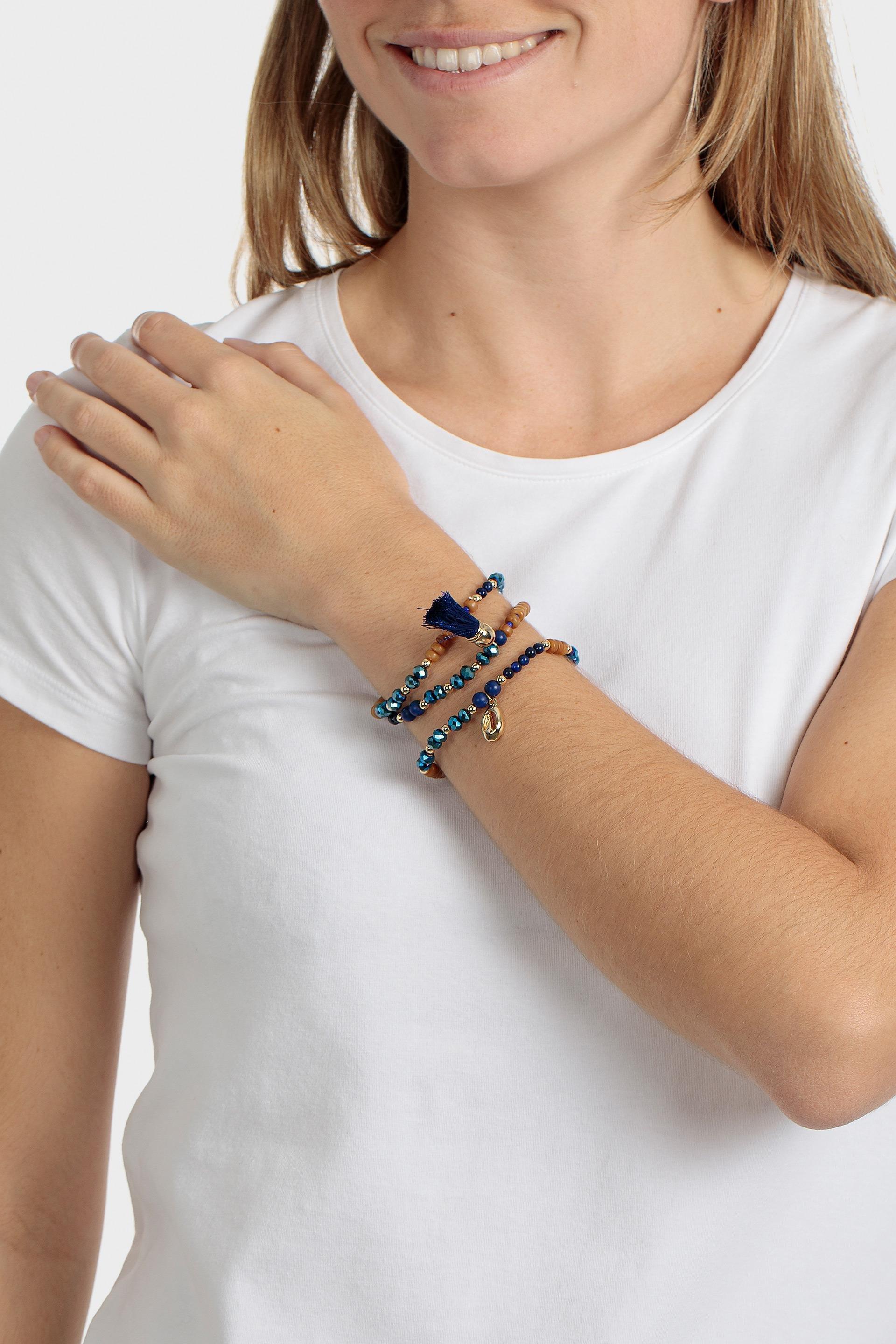 طقم أساور، ألوان متعددة, Blue, medium