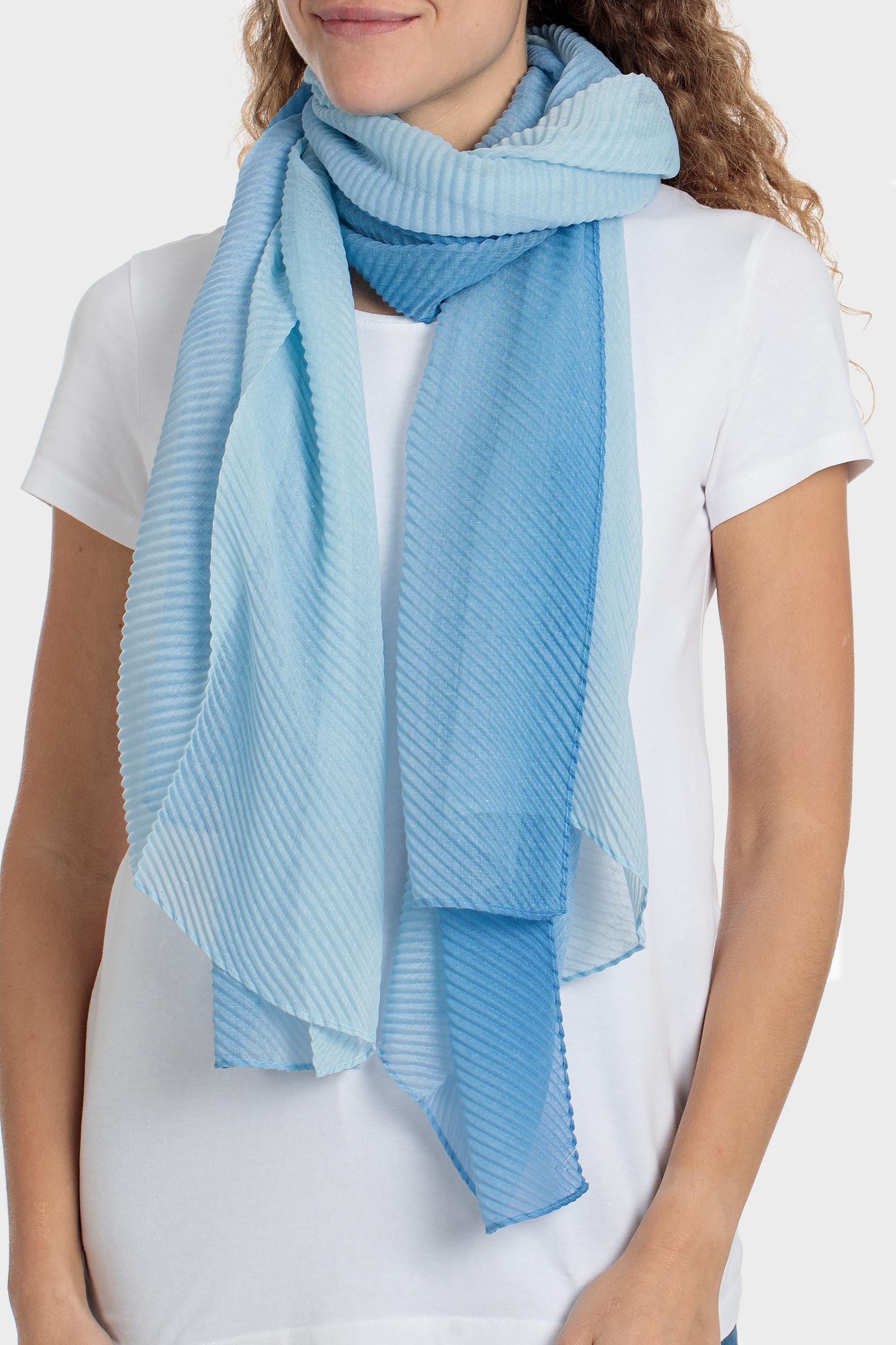 Blue Soft Scarf, Blue, large image number 0