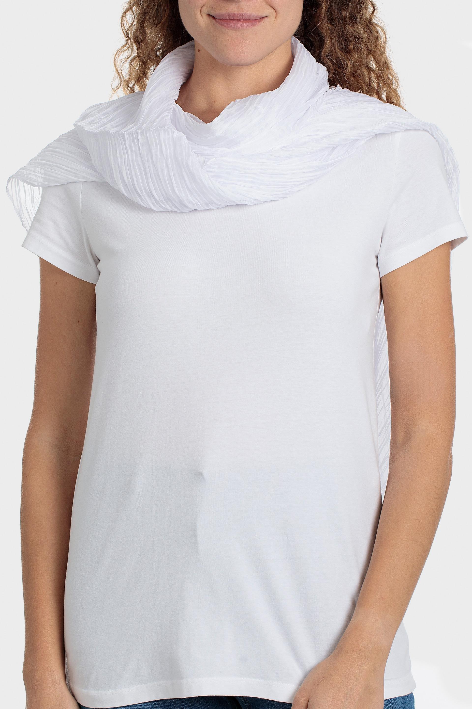White Soft Scarf, White, large image number 0