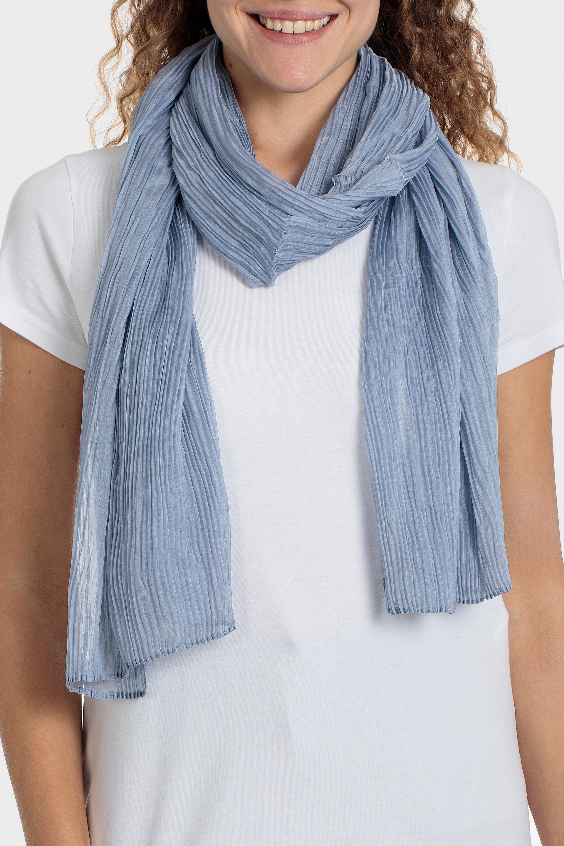 Blue Soft Scarf, Grey, large image number 0