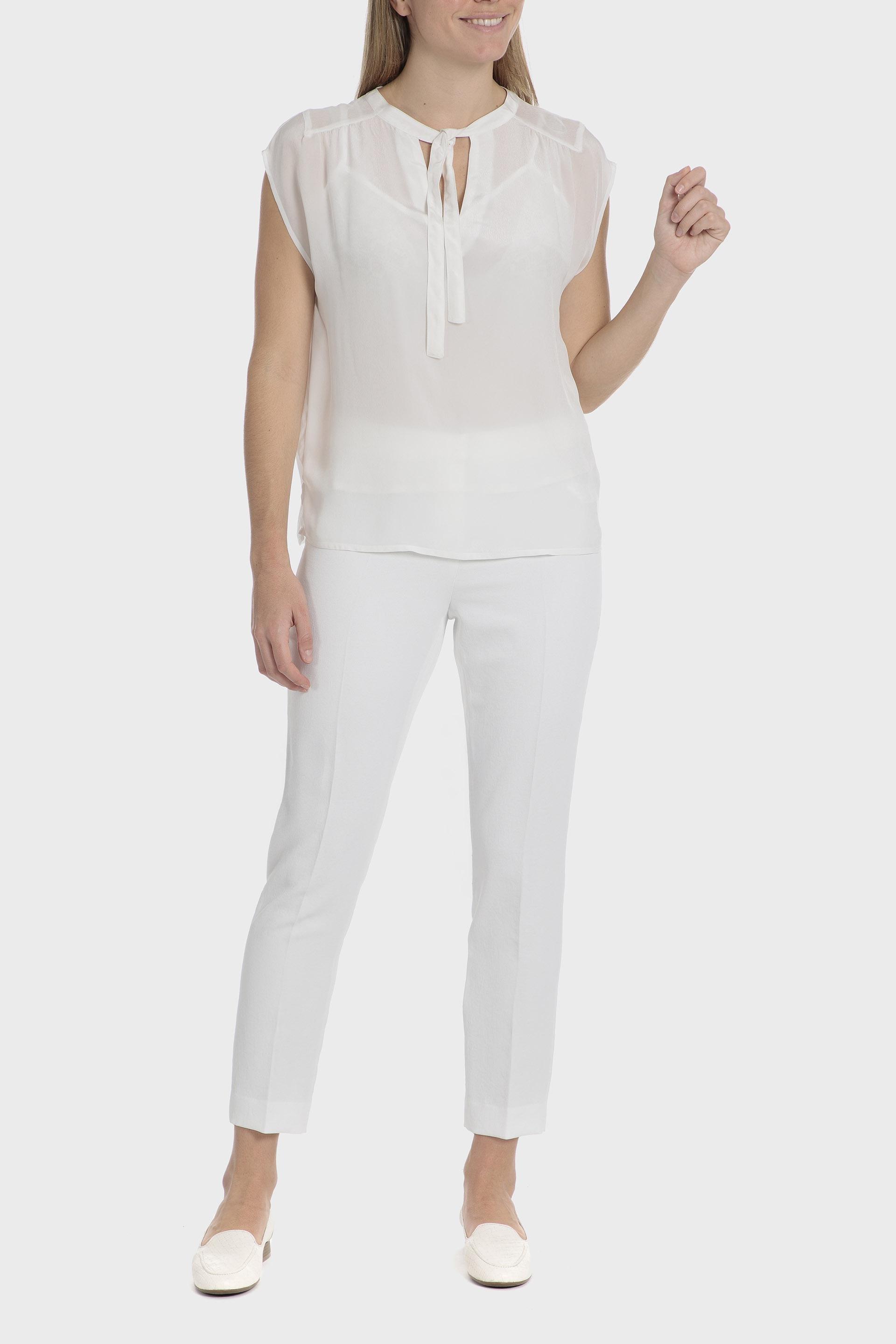 White Sheer Knit Cropped Top, , large image number 2