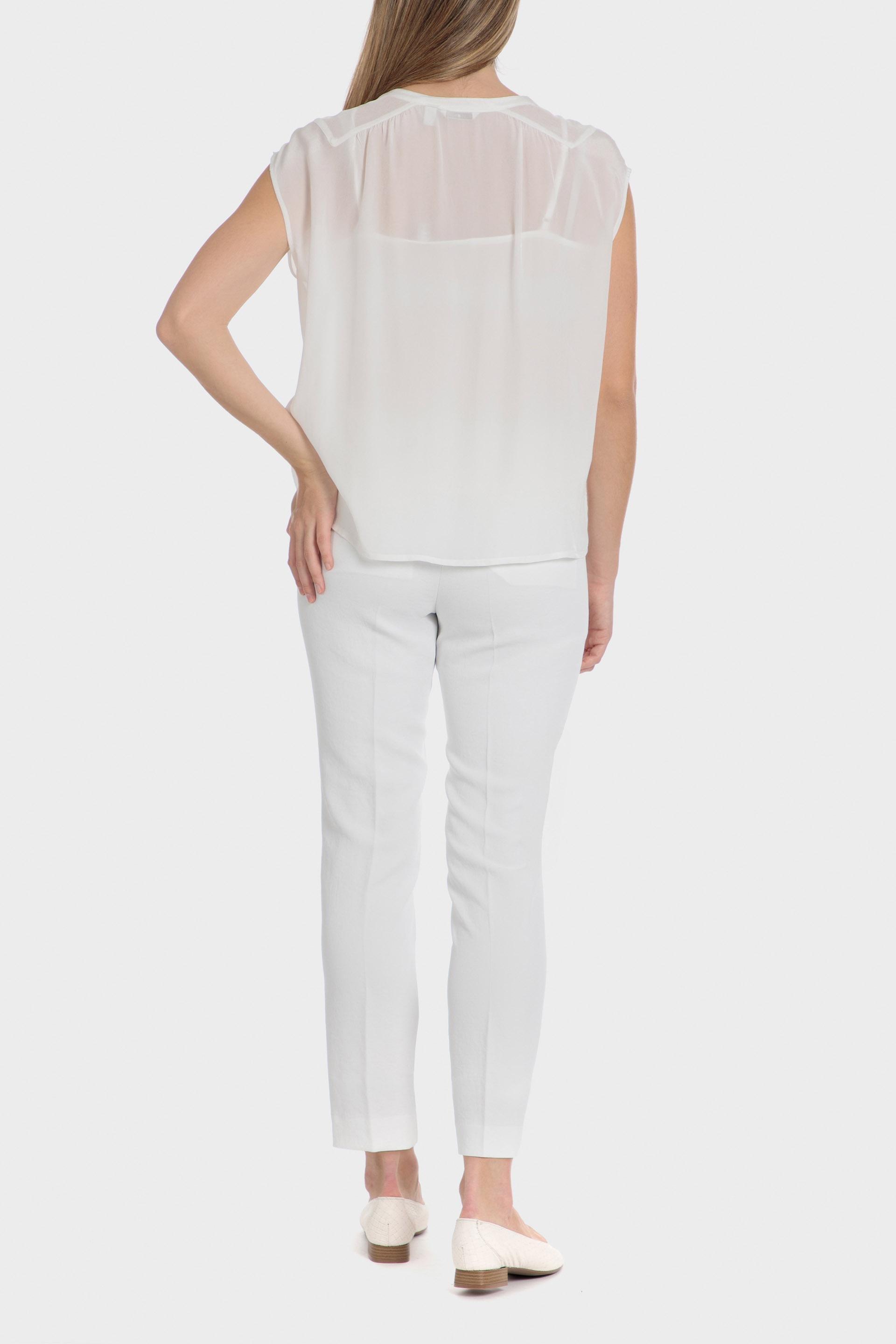 White Sheer Knit Cropped Top, , large image number 3