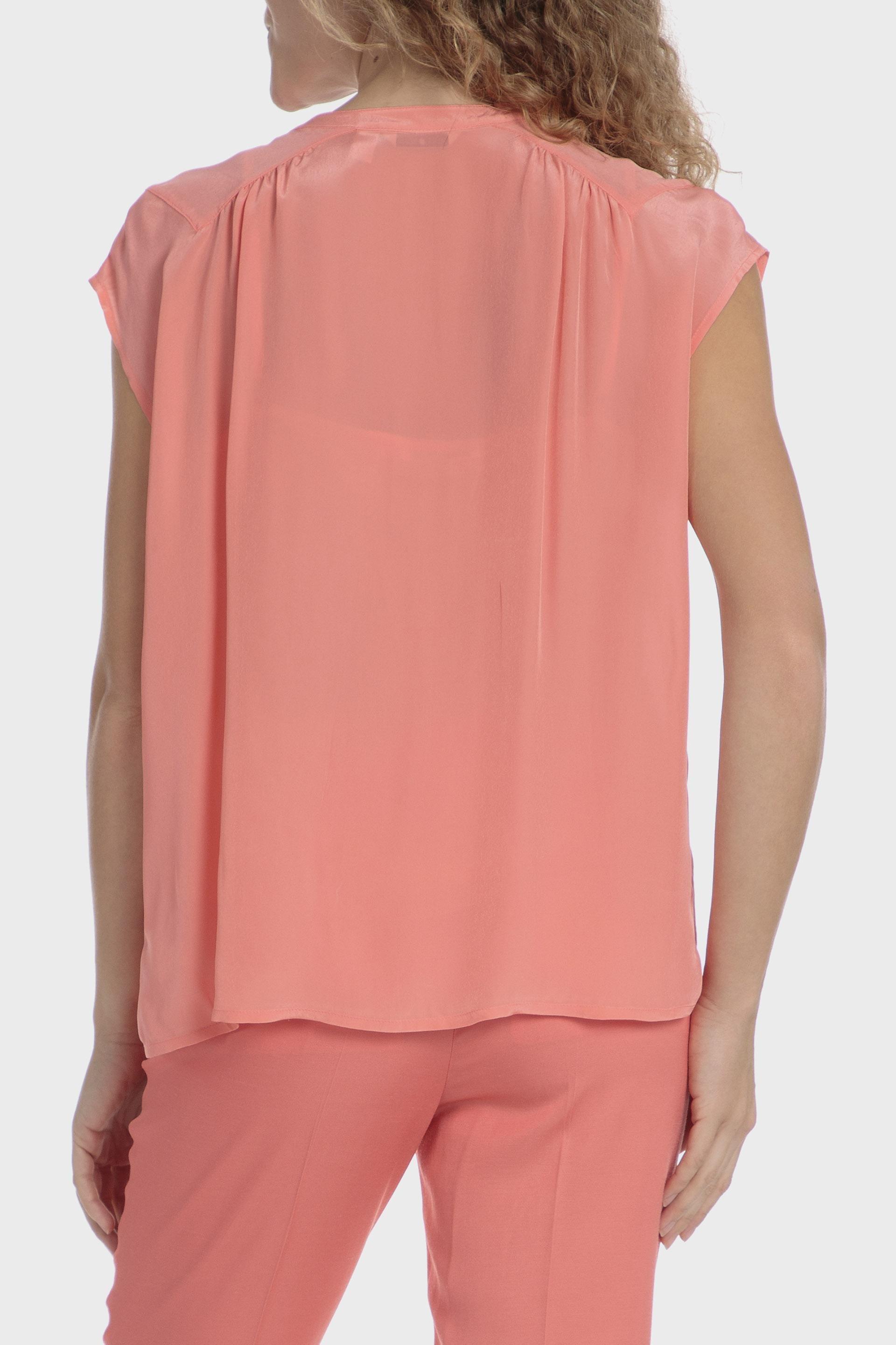 Pink Tie Neck Blouse, , large image number 1