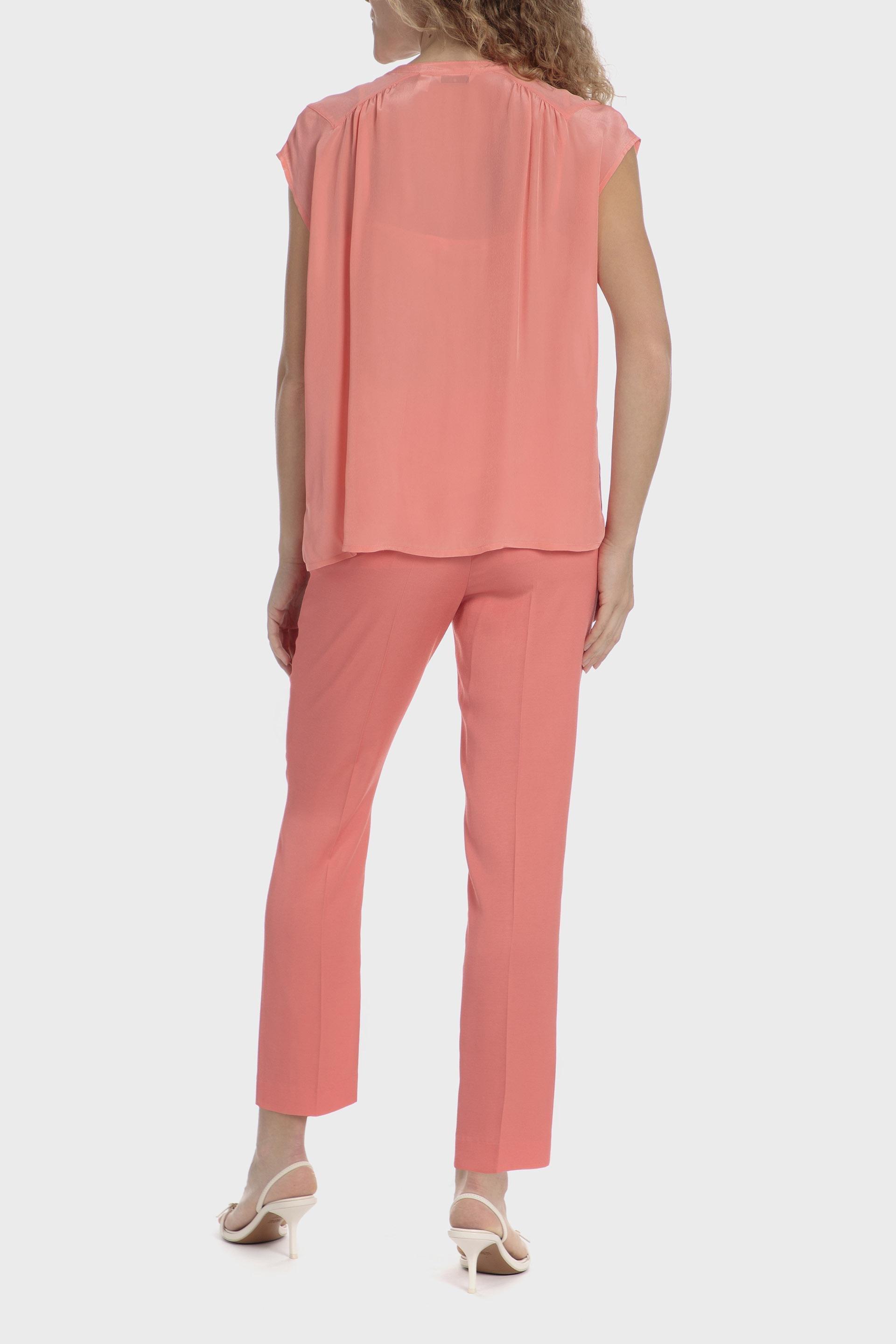 Pink Tie Neck Blouse, , large image number 3