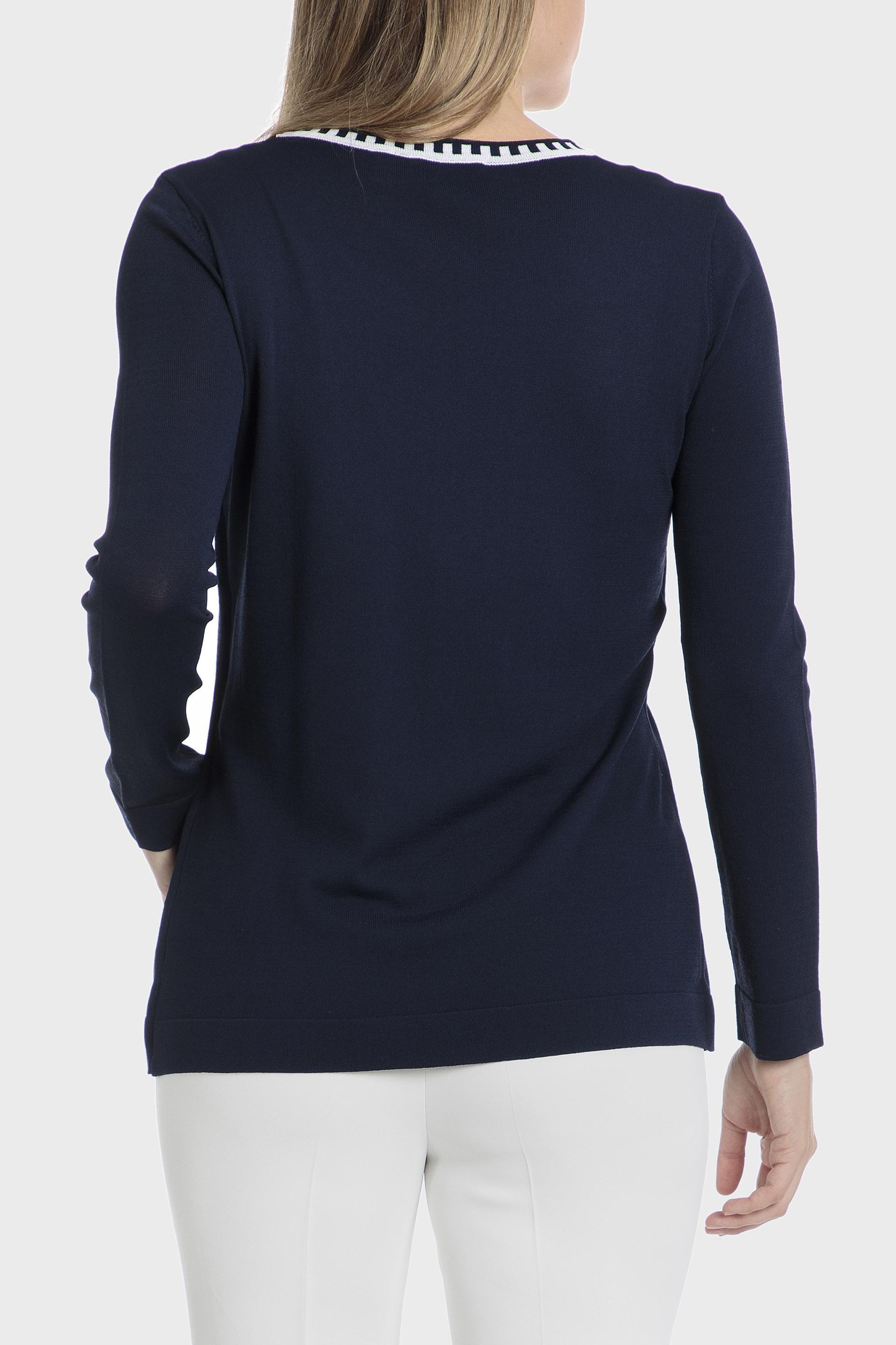 Navy Faux Twinset, Blue Navy, large image number 1