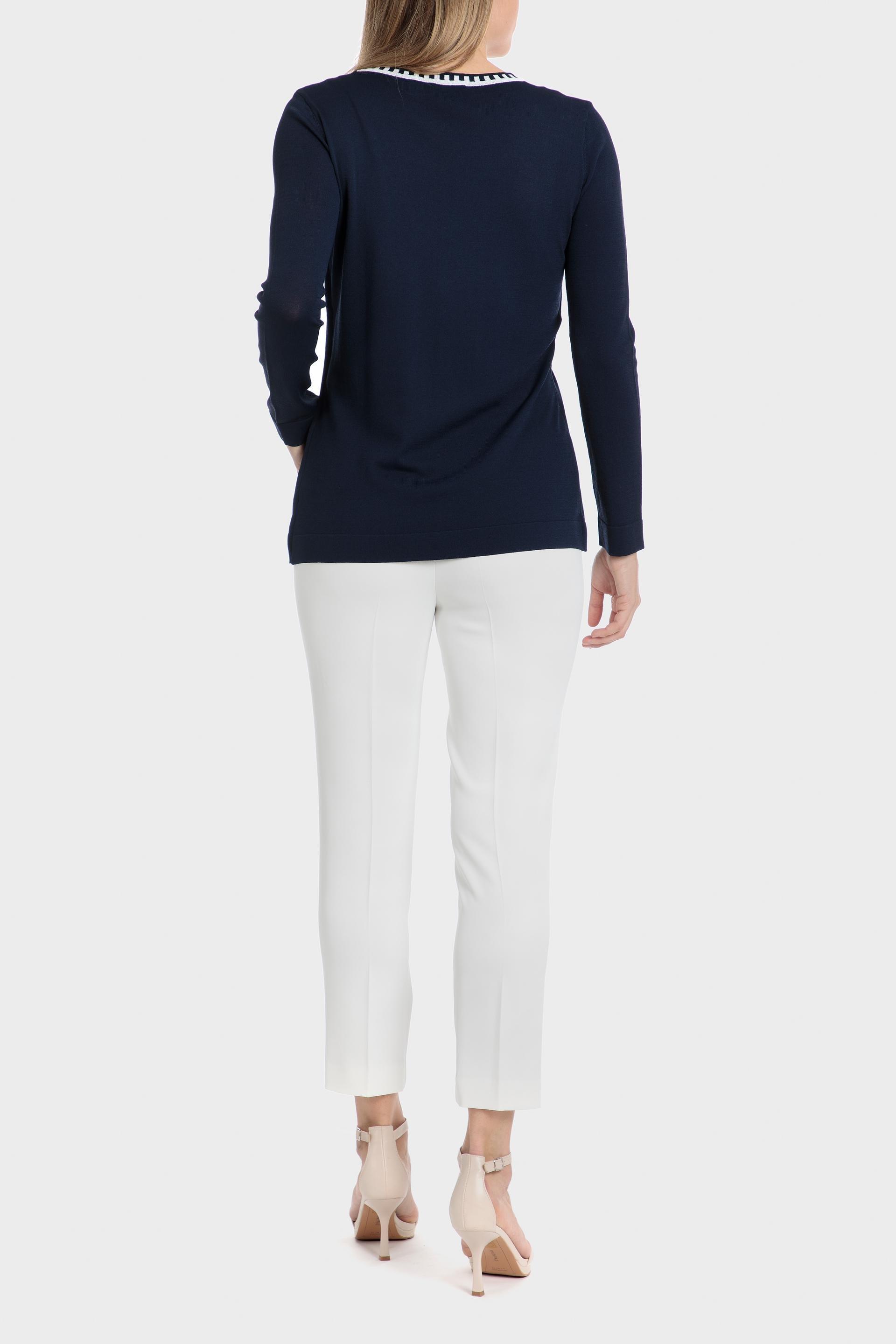 Navy Faux Twinset, Blue Navy, large image number 3