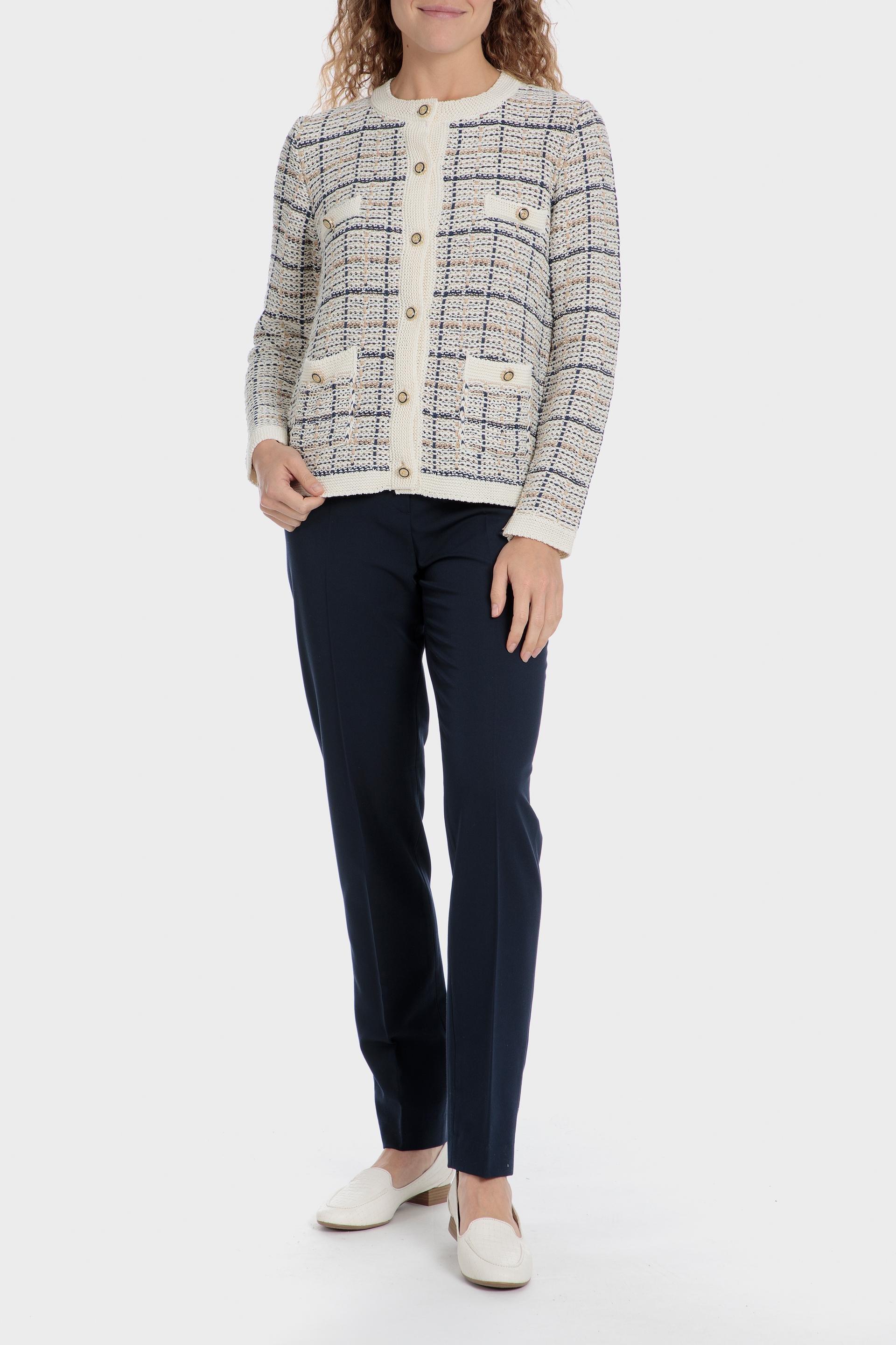 Cream Tweed Jacket With Pockets, 3701_104, large image number 2