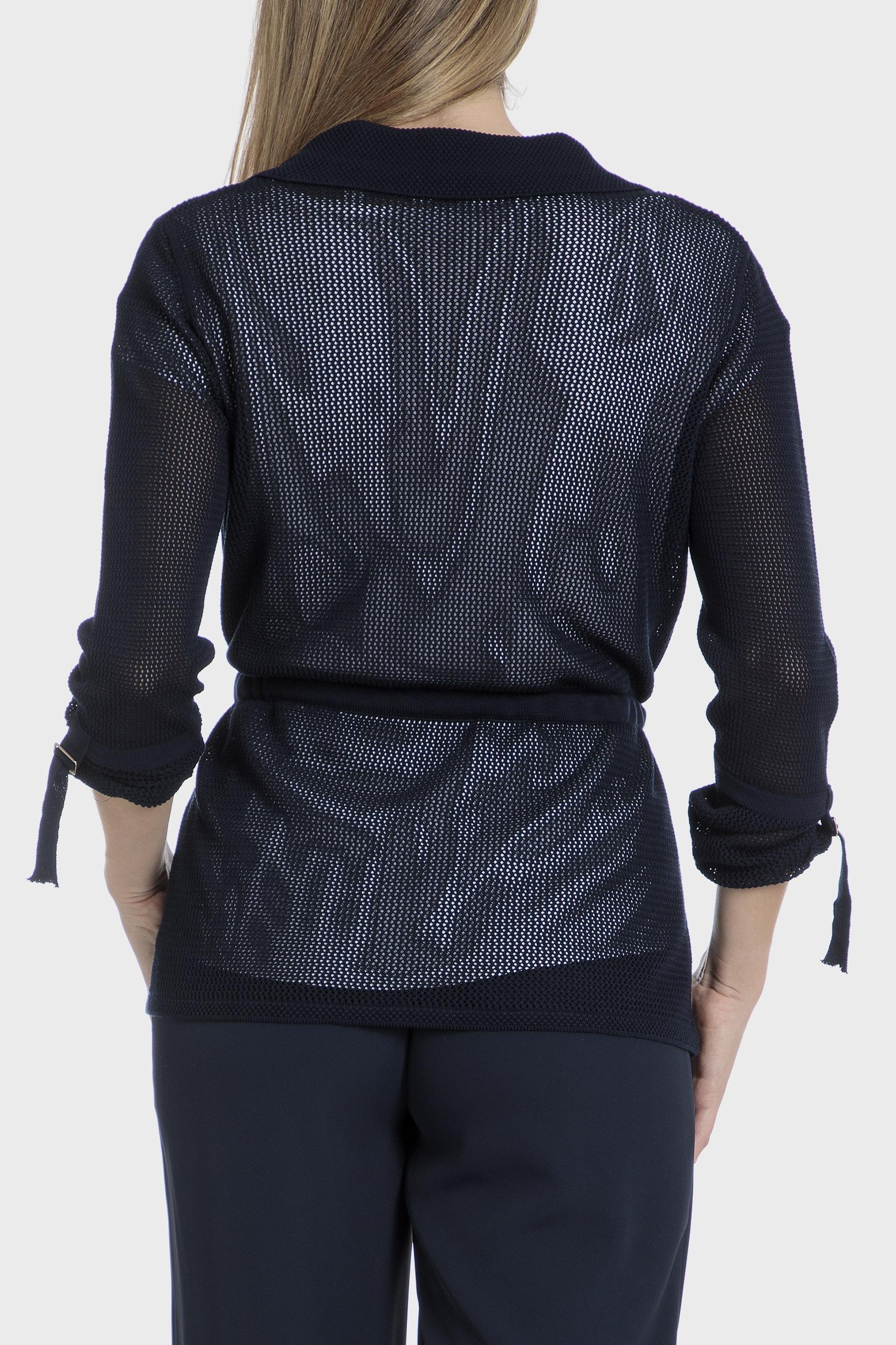 Navy Textured Casual Jacket, , large image number 1