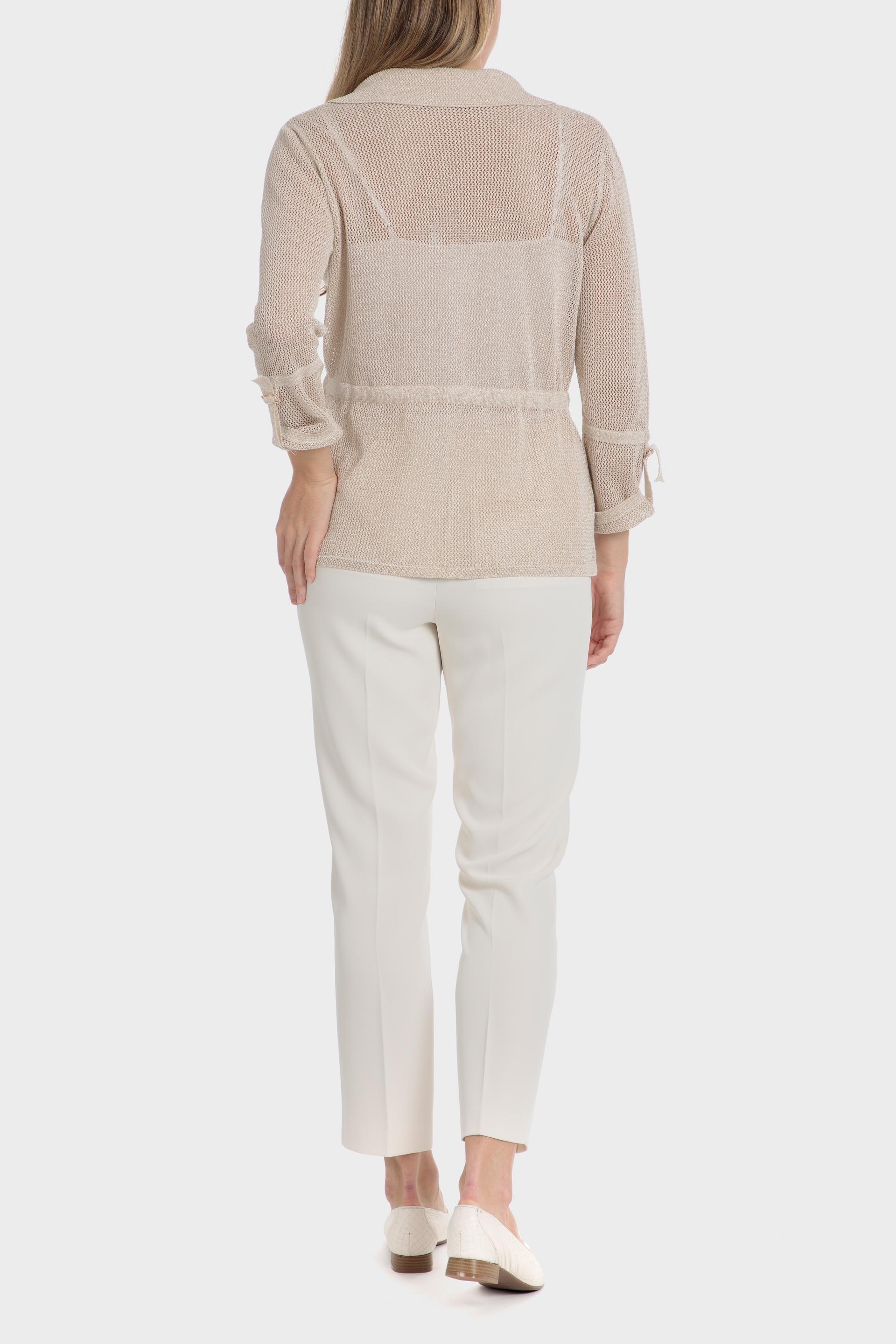 Beige Openwork Jacket, , large image number 3