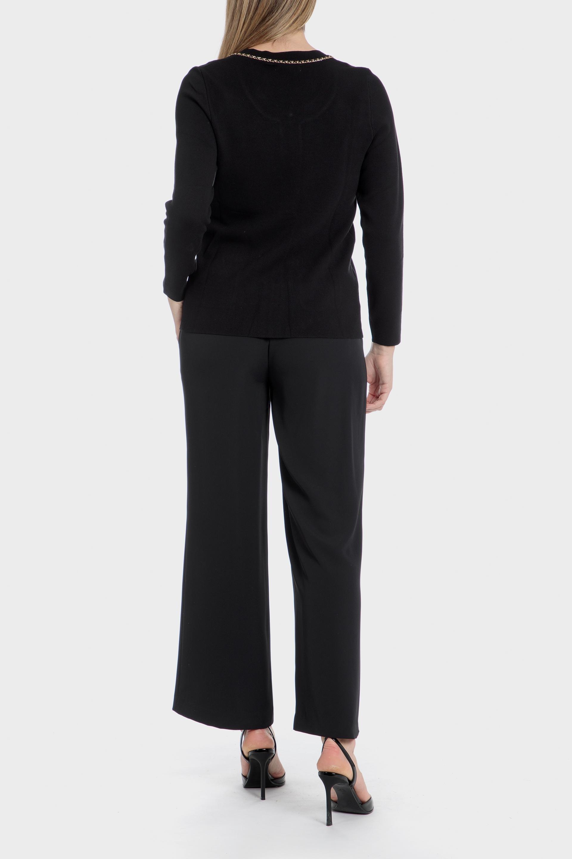 Black Knitted Chain Cardigan, , large image number 3