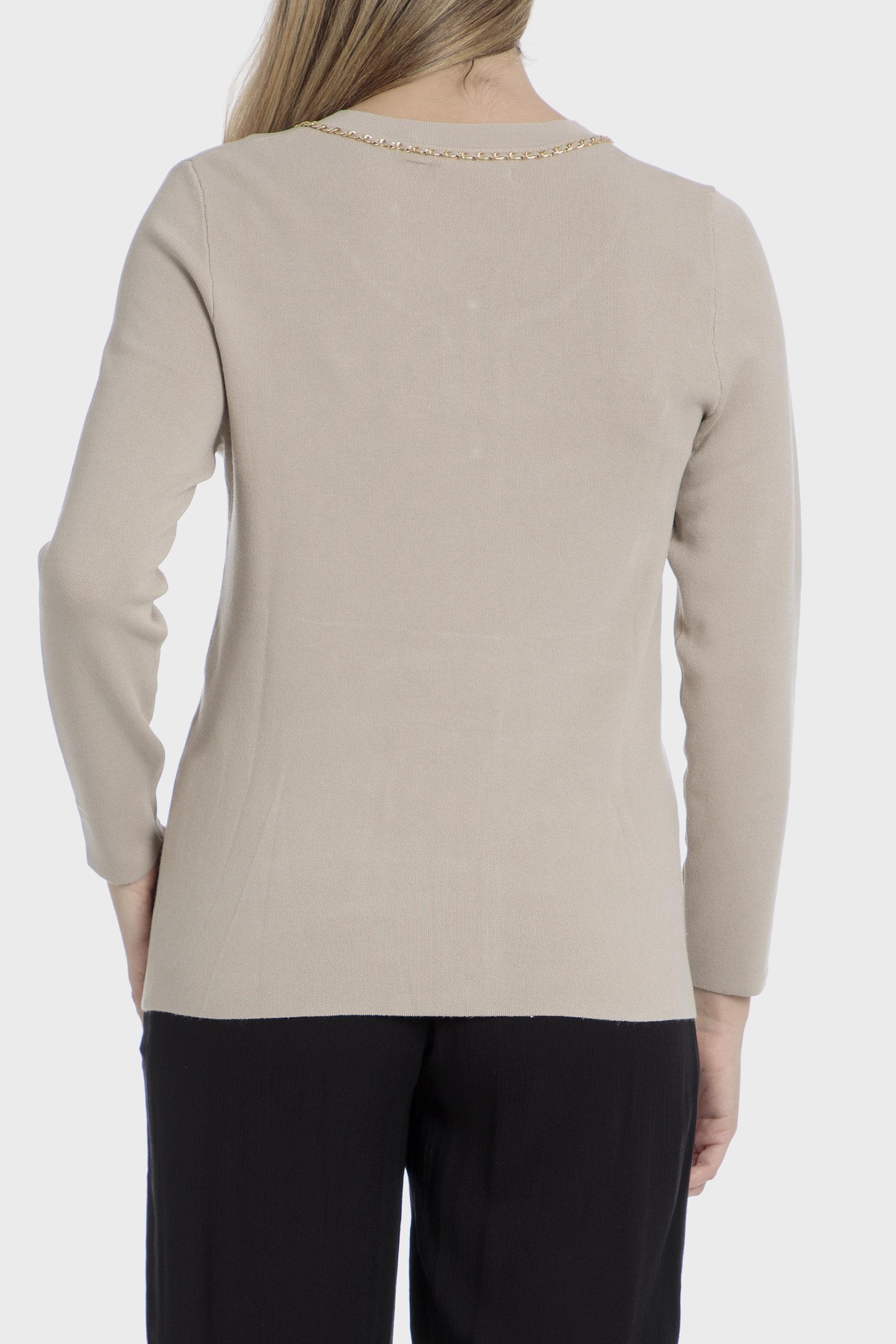 Beige Knitted Cardigan, , large image number 1