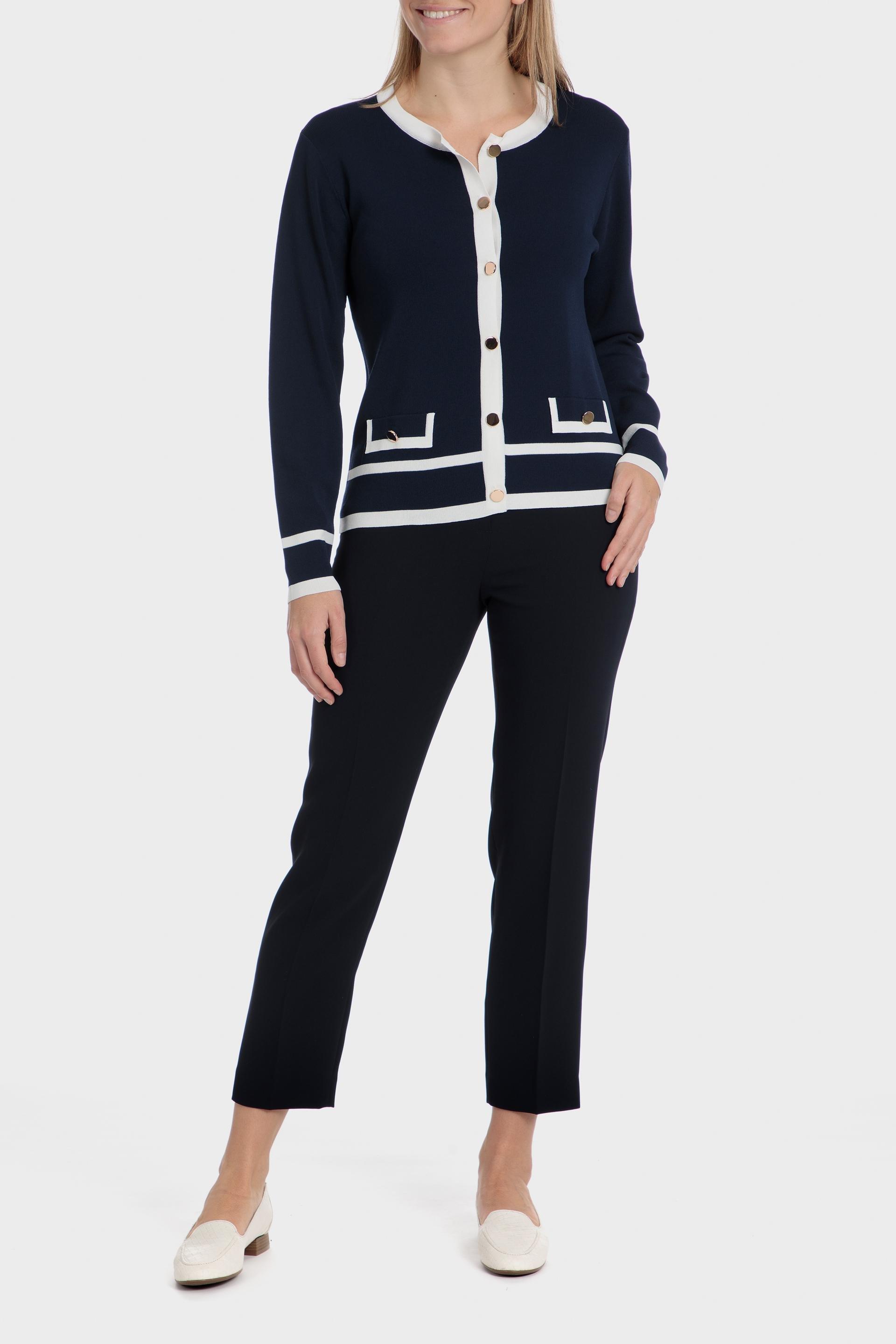 Navy Plain Casual Jacket, , large image number 5