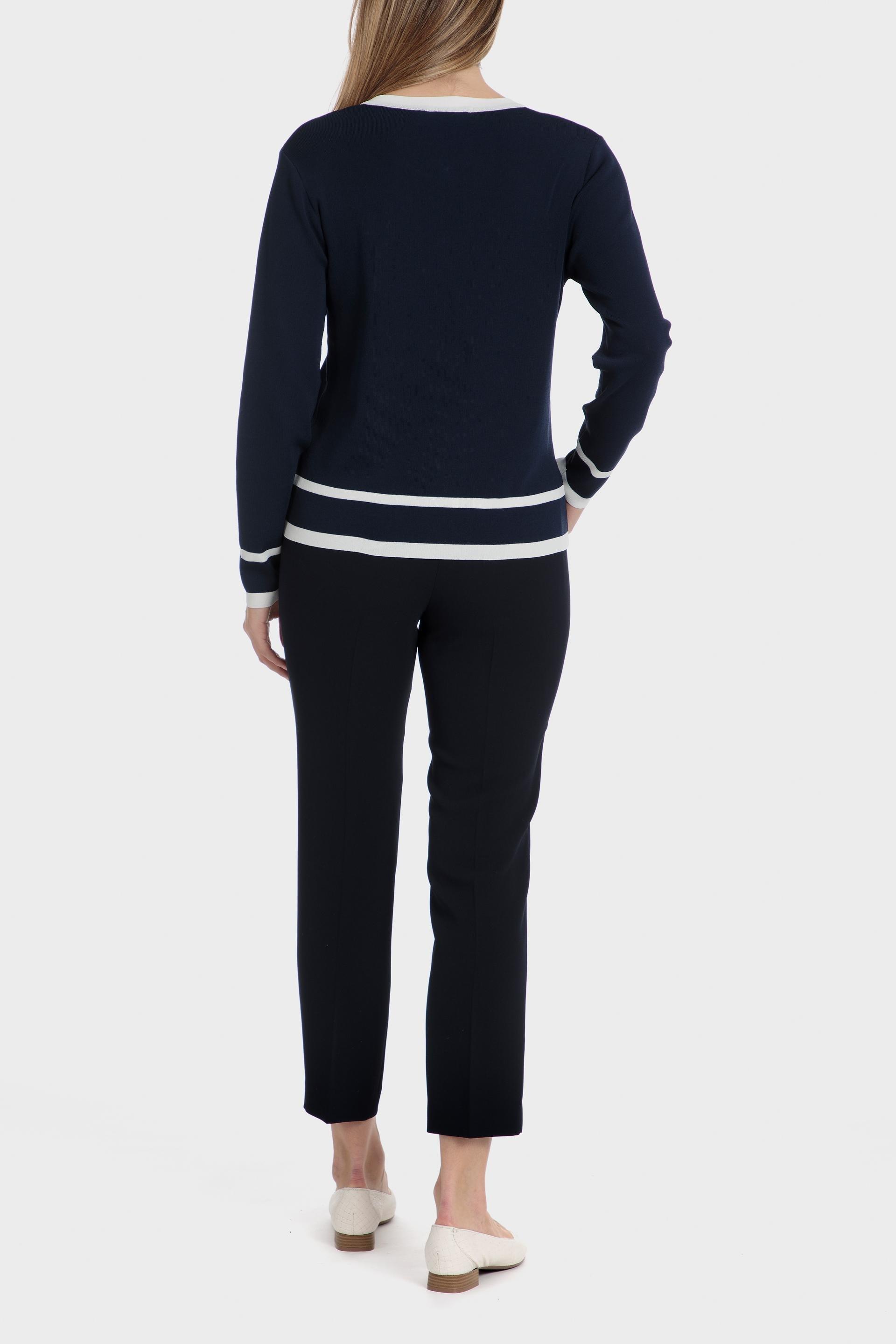 Navy Plain Casual Jacket, , large image number 6