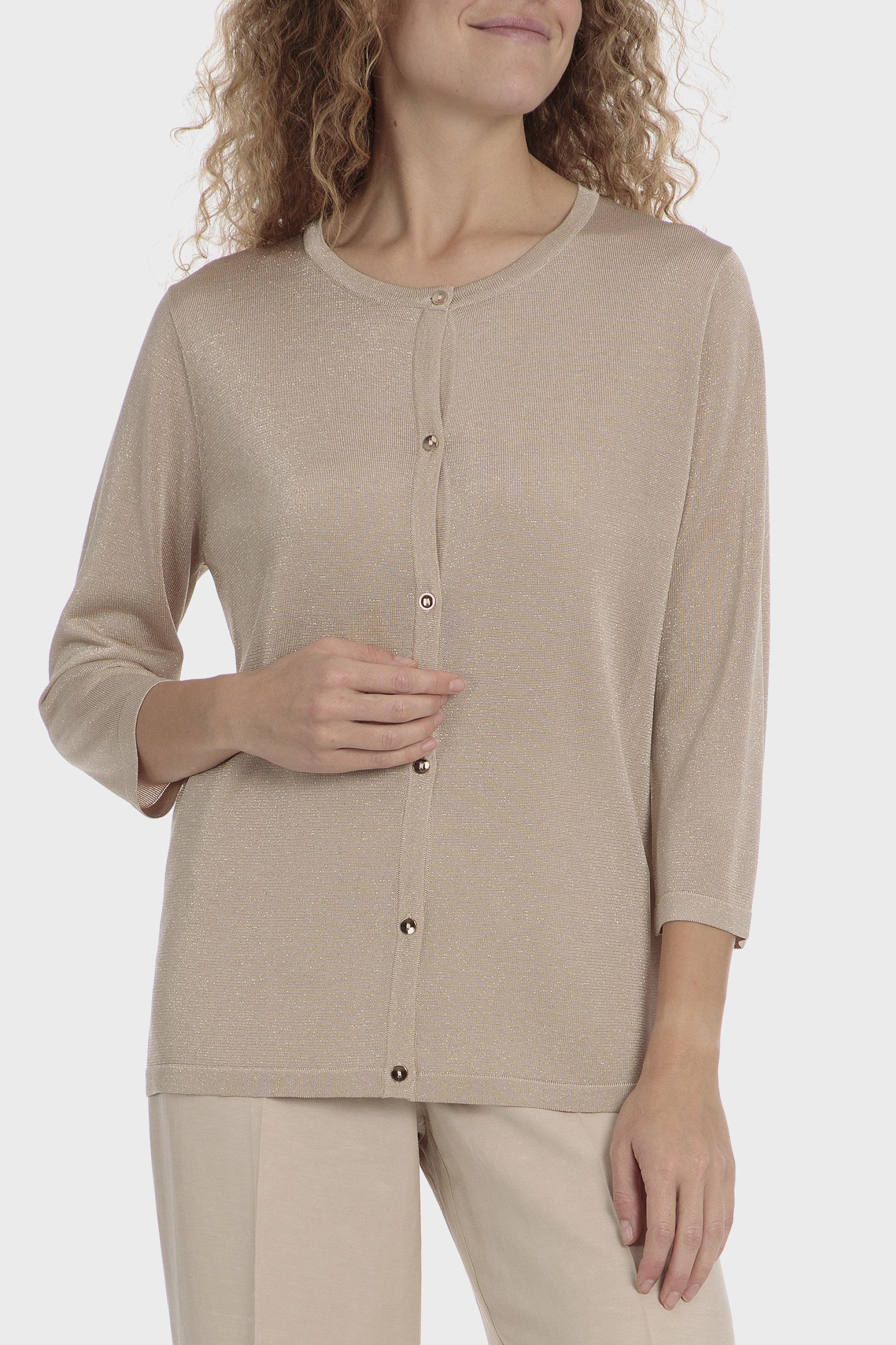 Beige Metallic Thread Jacket, 3701_126, large image number 1