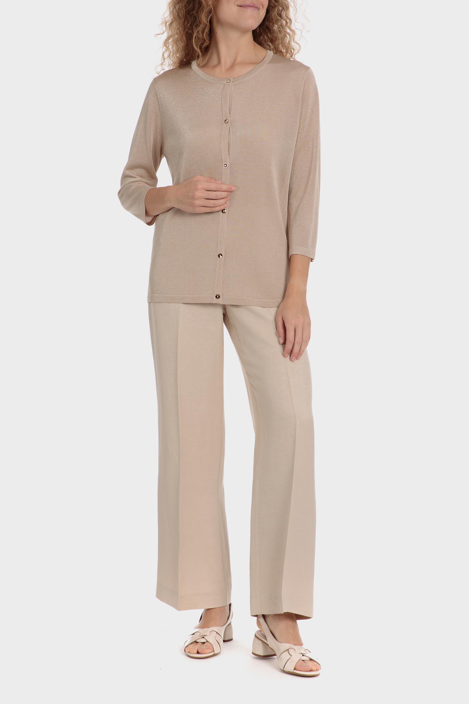 Beige Metallic Thread Jacket, 3701_126, large image number 3