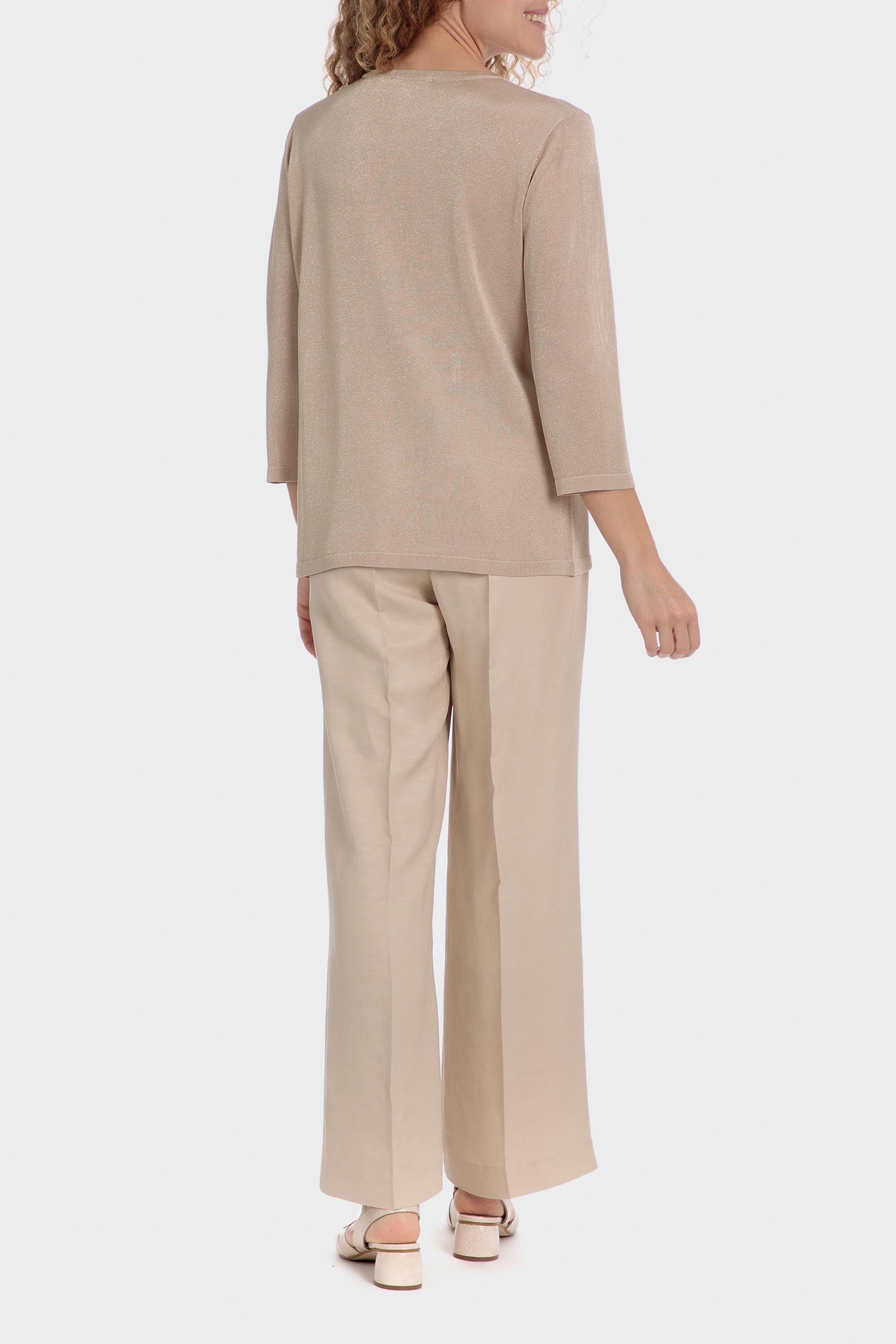 Beige Metallic Thread Jacket, 3701_126, large image number 4