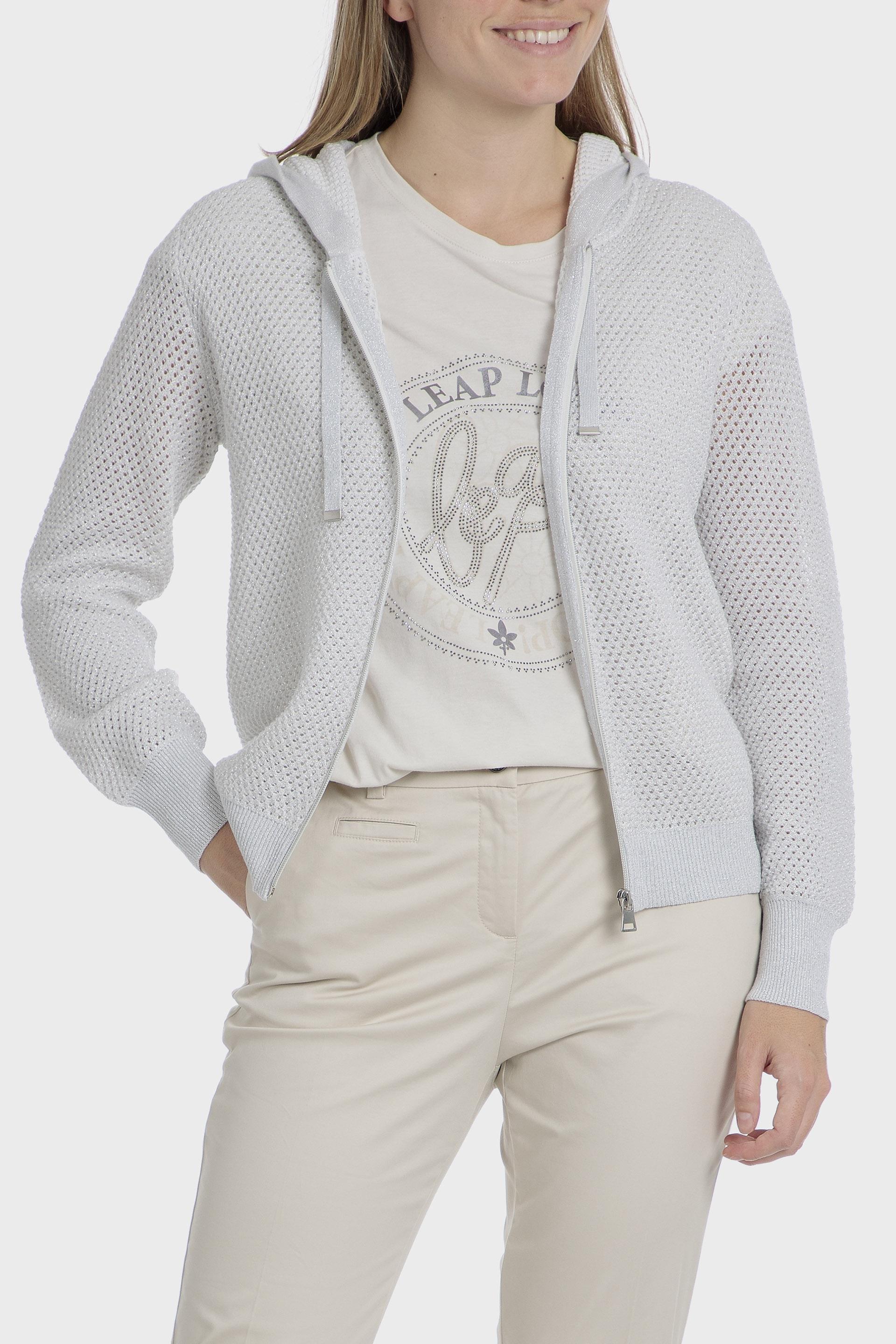 Grey Metallic Thread Jacket, 3701_126, large image number 0