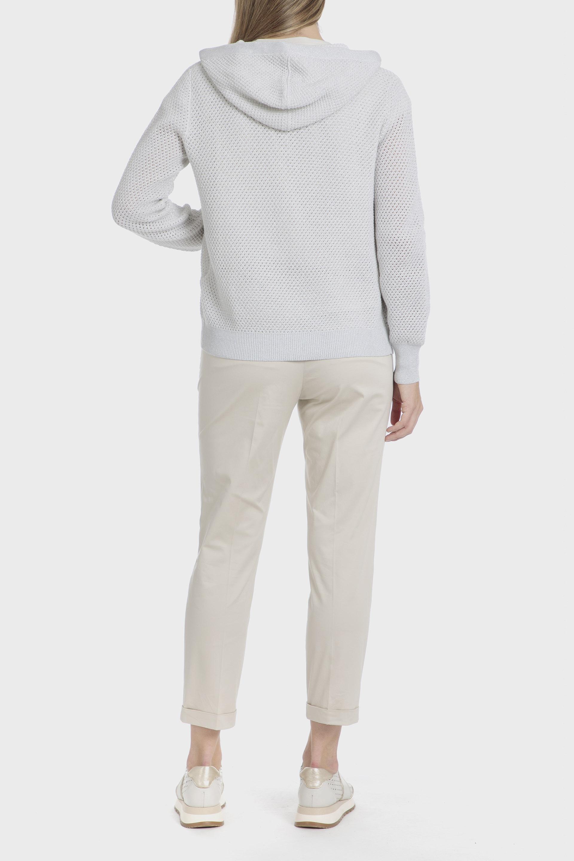 Grey Metallic Thread Jacket, 3701_126, large image number 3