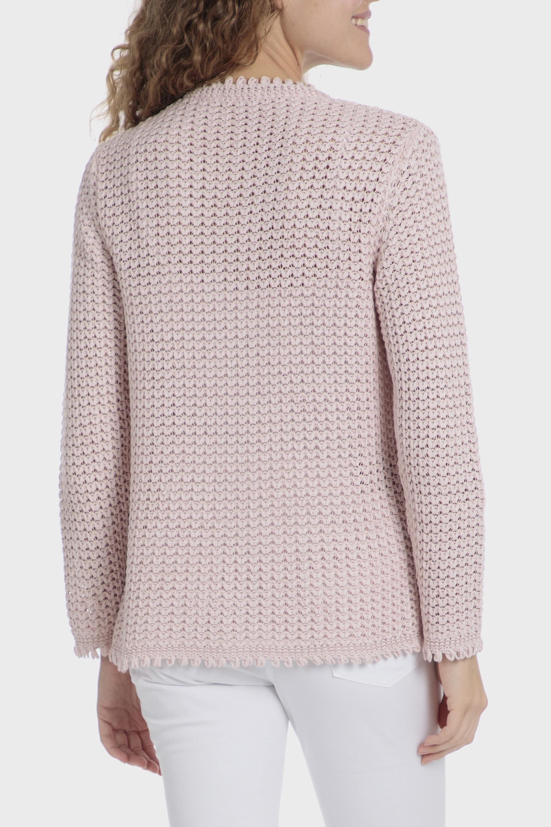 Pink Crochet Thread Jacket, , large image number 1