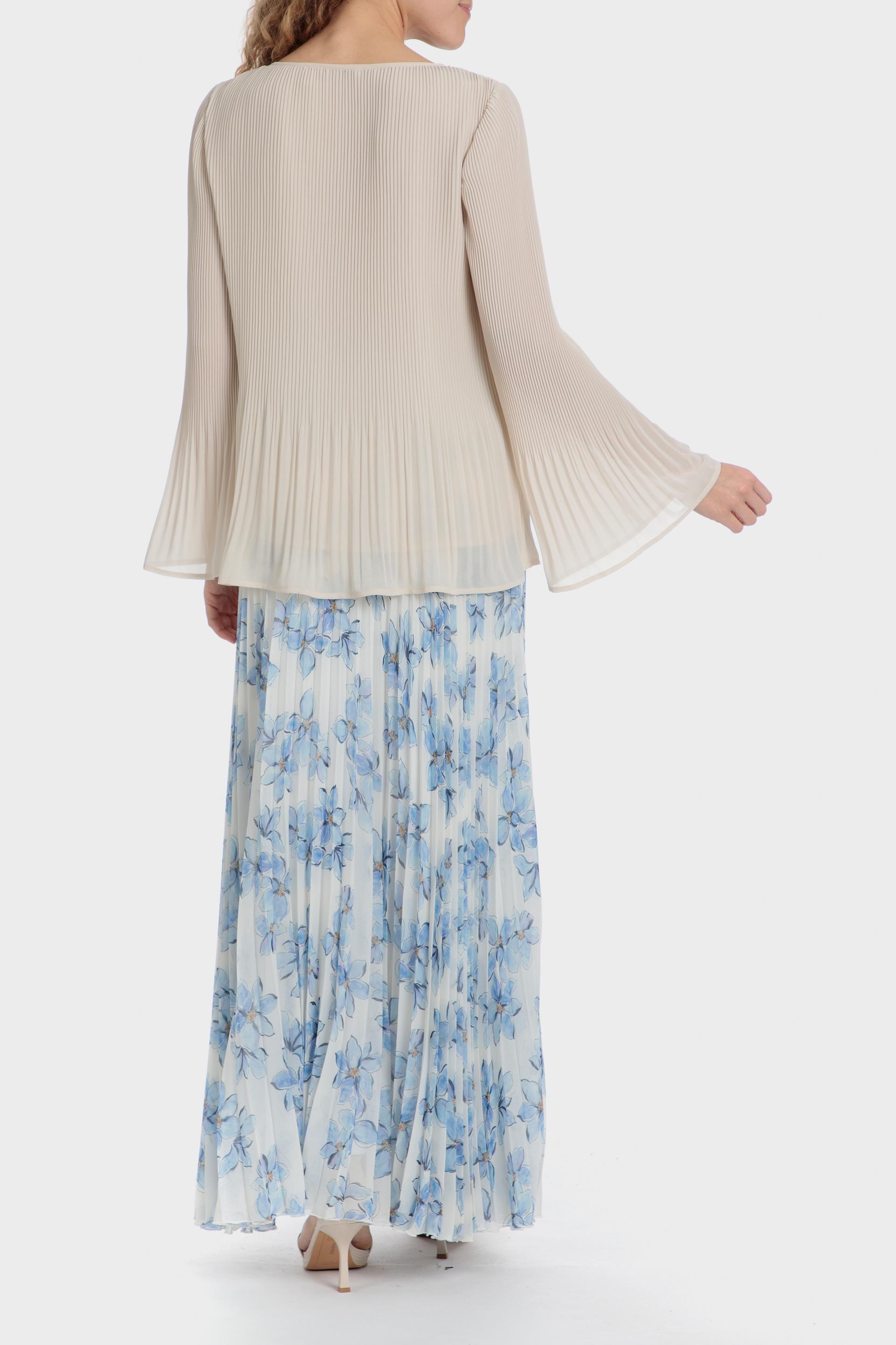Blue Floral Flowy Vacation Maxi, , large image number 3