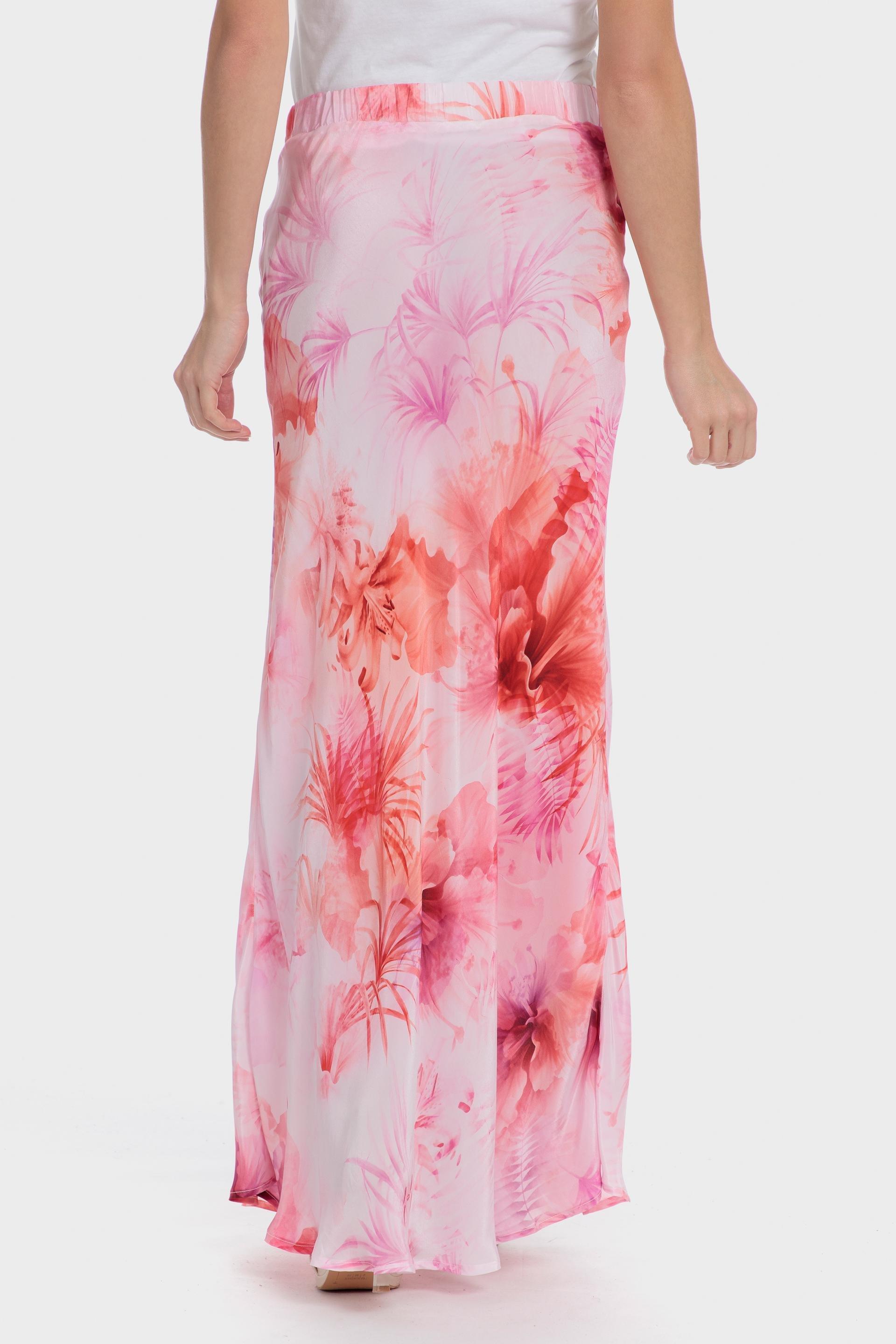 Pink Floral Maxi Skirt, , large image number 1