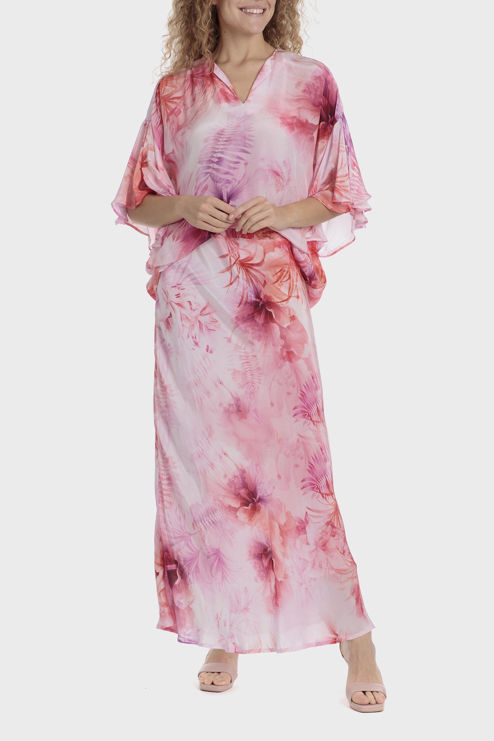 Pink Floral Maxi Skirt, Pink Sorbet, large image number 2