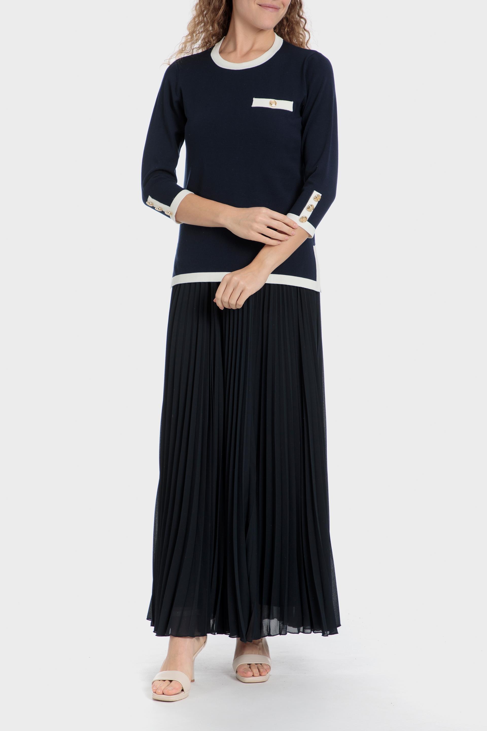 سترة سادة، كحلي, Blue Navy, large image number 2