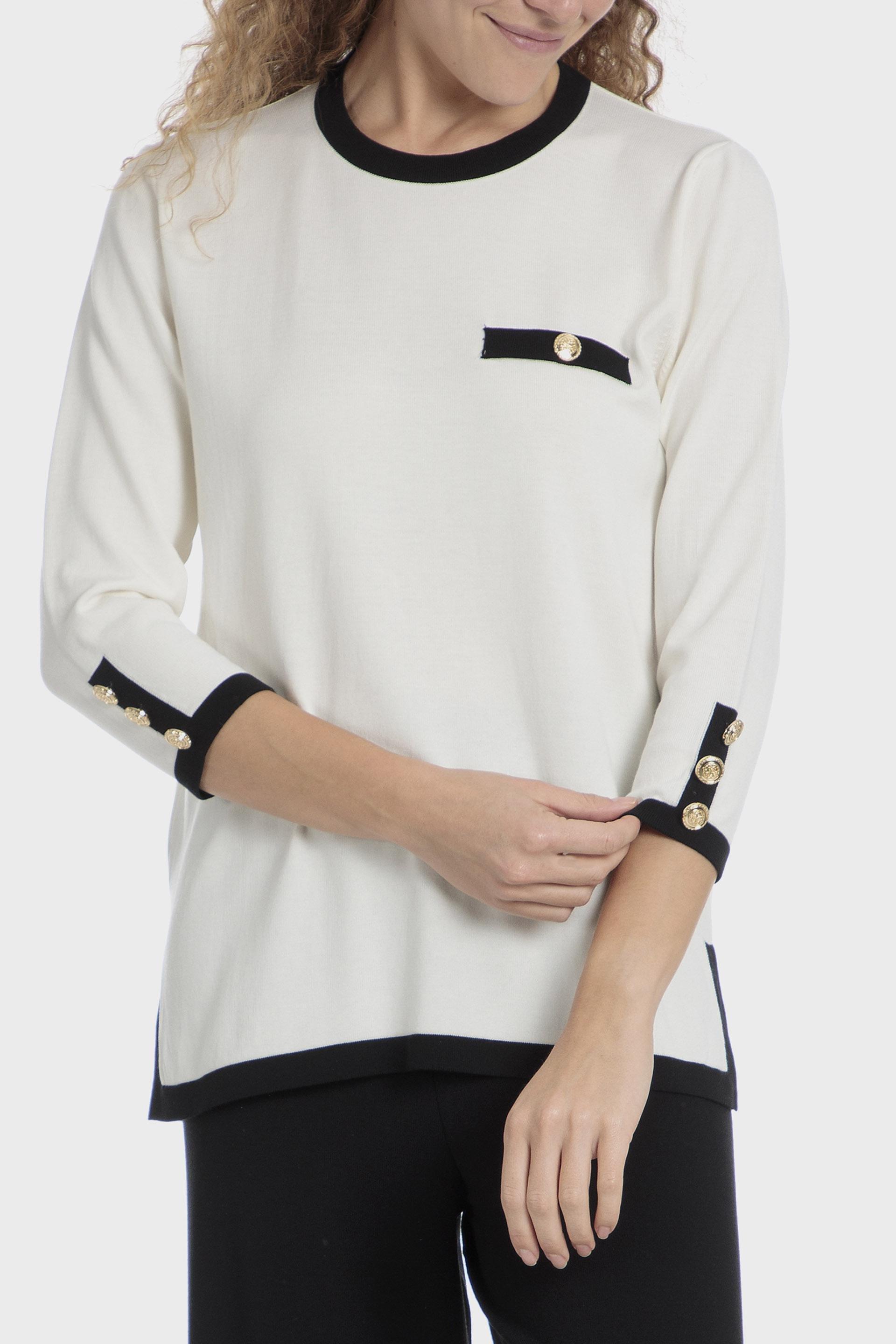 White Plain Jumpers Sweater, , medium
