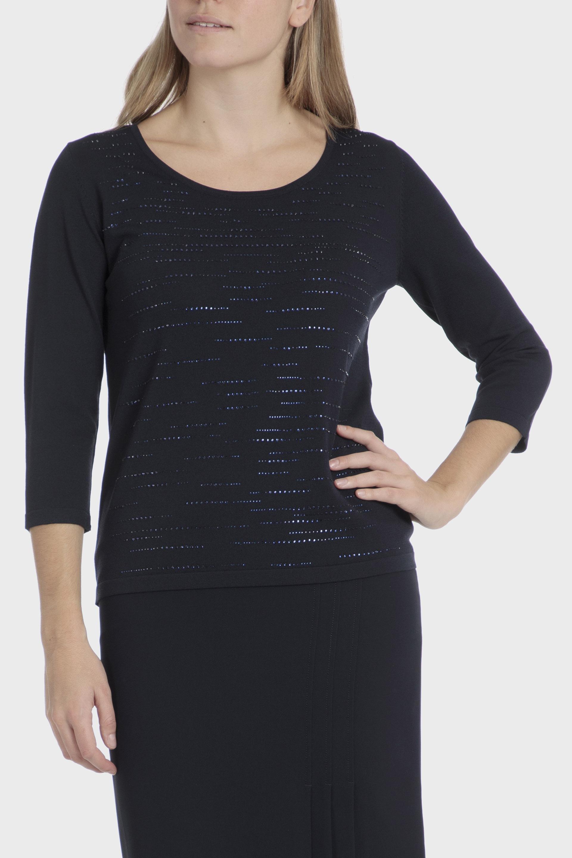 Navy Textured Sweatshirts Casual, , large image number 0