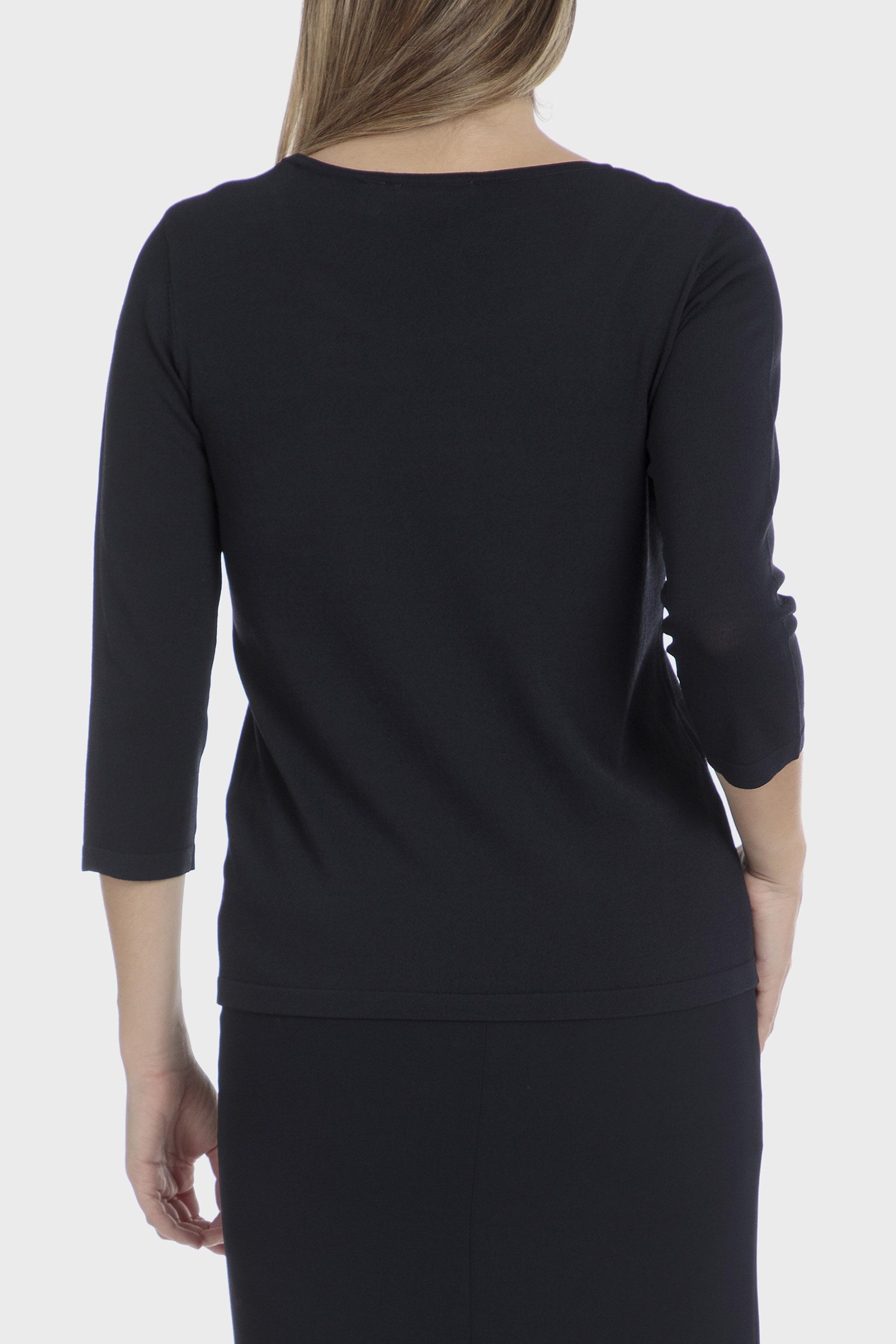 Navy Textured Sweatshirts Casual, , large image number 3