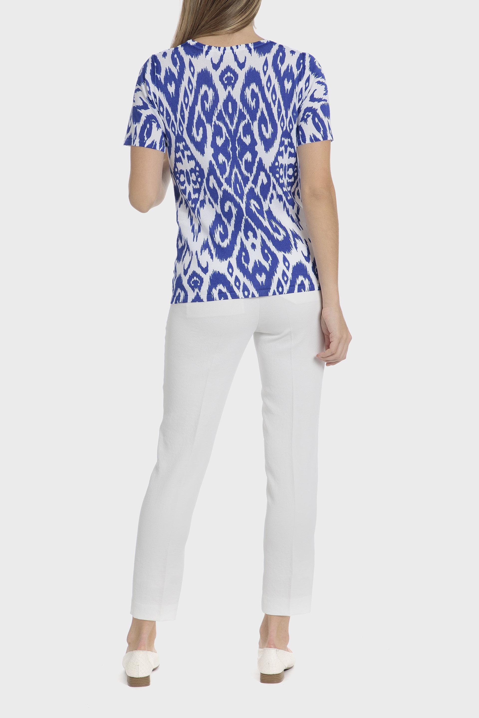 Blue Ethnic Print Shirt, , large image number 3