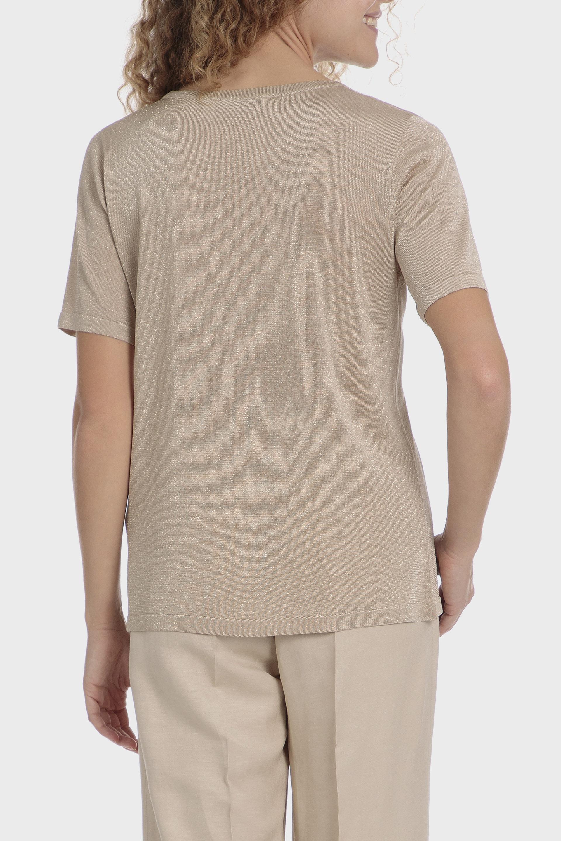 Beige Metallic Thread Sweater, Beige, large image number 3